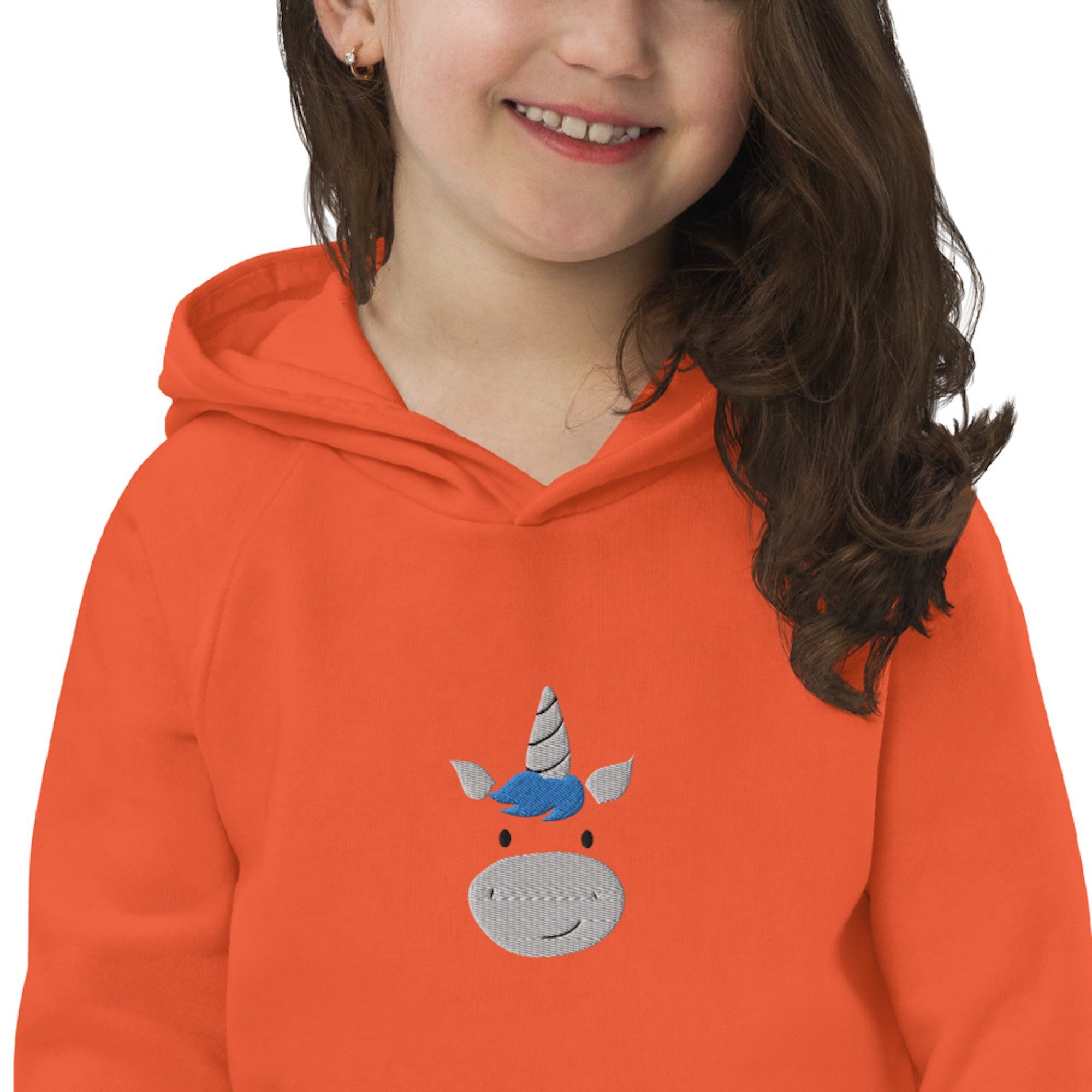 Unicorn Kids Eco Hoodie with cute animals, Organic Cotton pullover for children in black, gift idea for kids, soft hoodie for kids-6