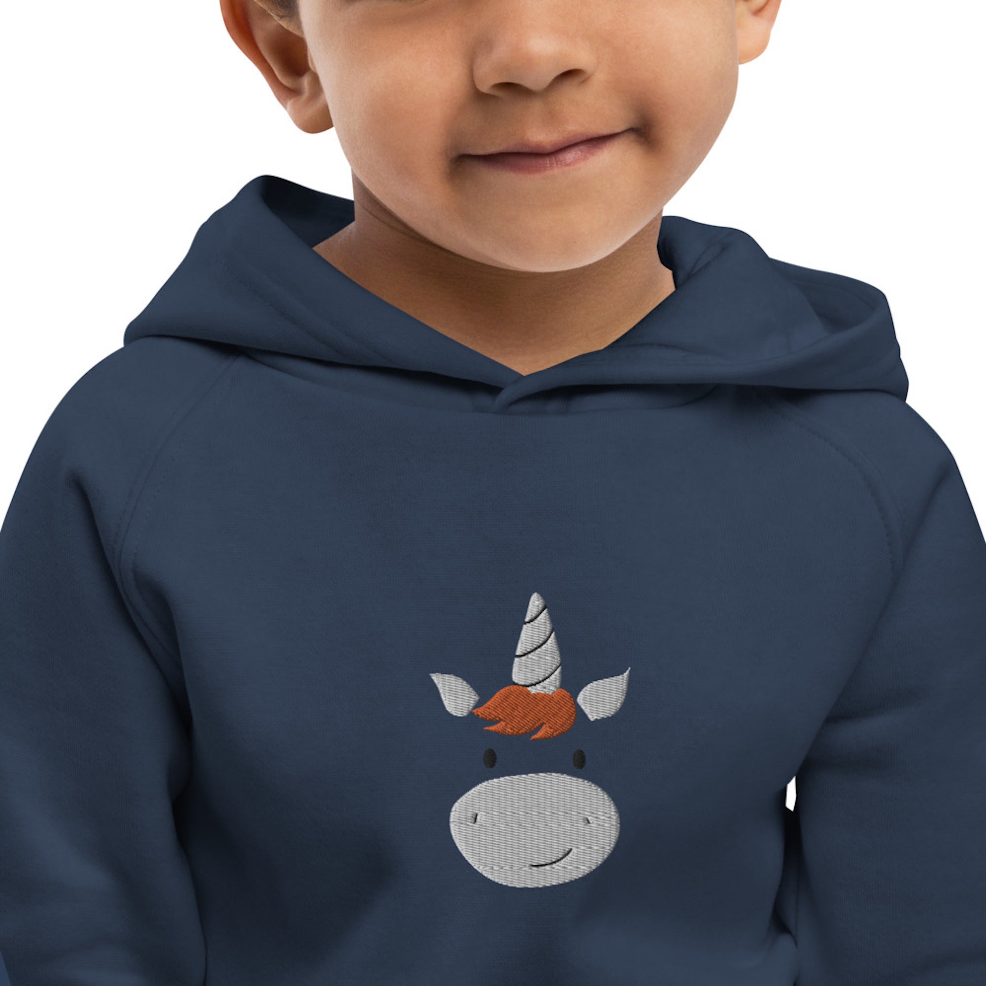 Unicorn Kids Eco Hoodie with cute animals, Organic Cotton pullover for children in black, gift idea for kids, soft hoodie for kids-5