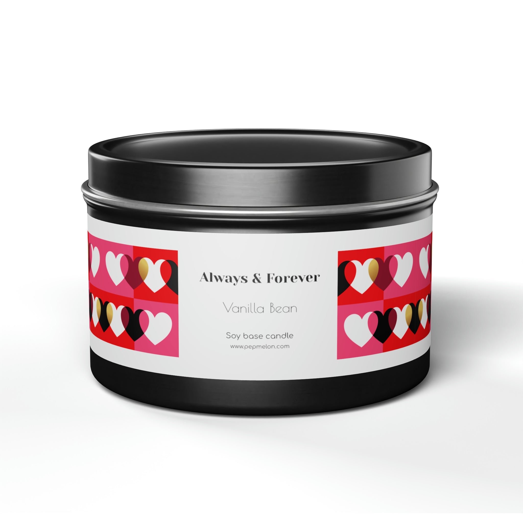 Vanilla Bean Always & Forever Soy base candle love, valentine's day gift Tin Candles-13