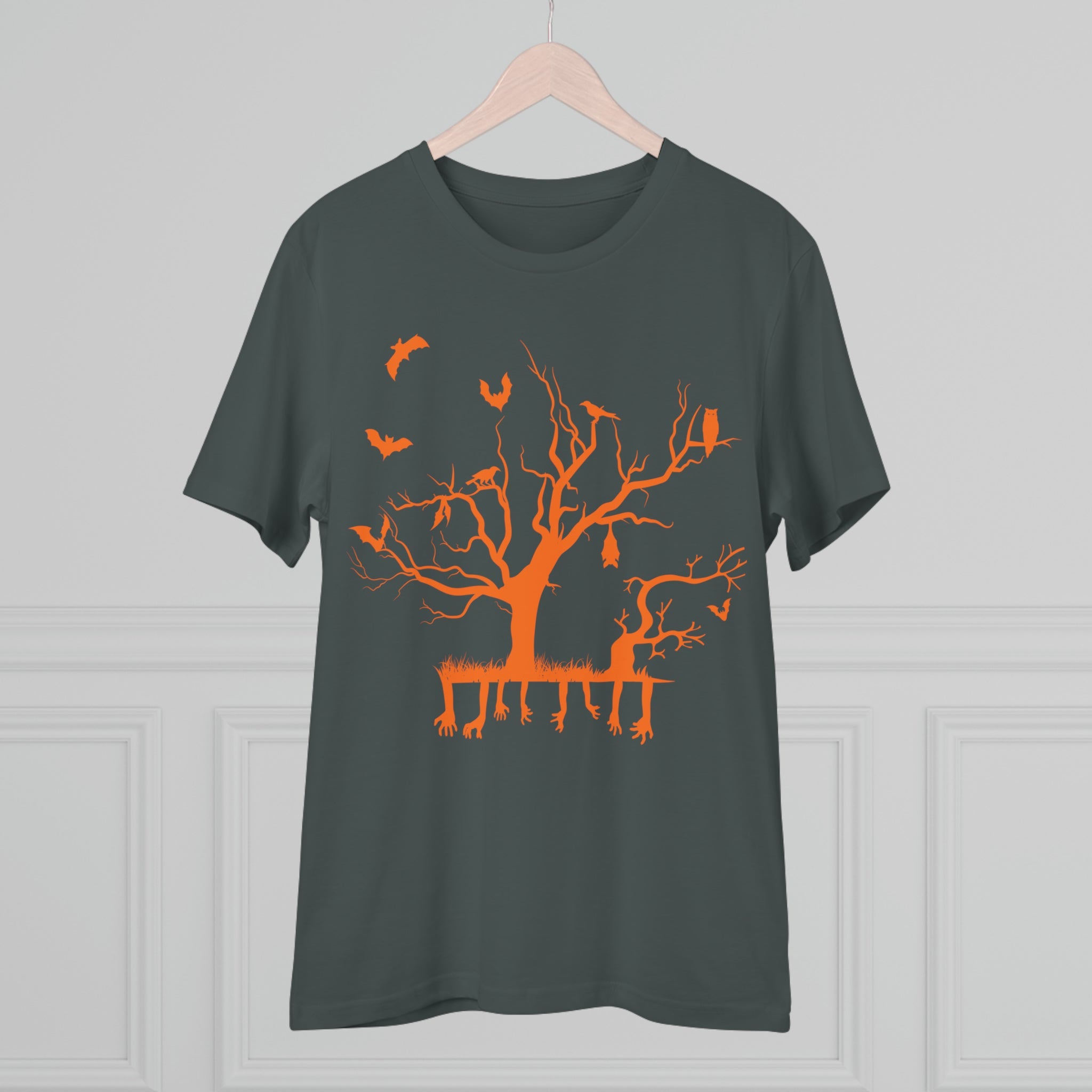Halloween Branch Orange Organic Creator T-shirt - Unisex-31