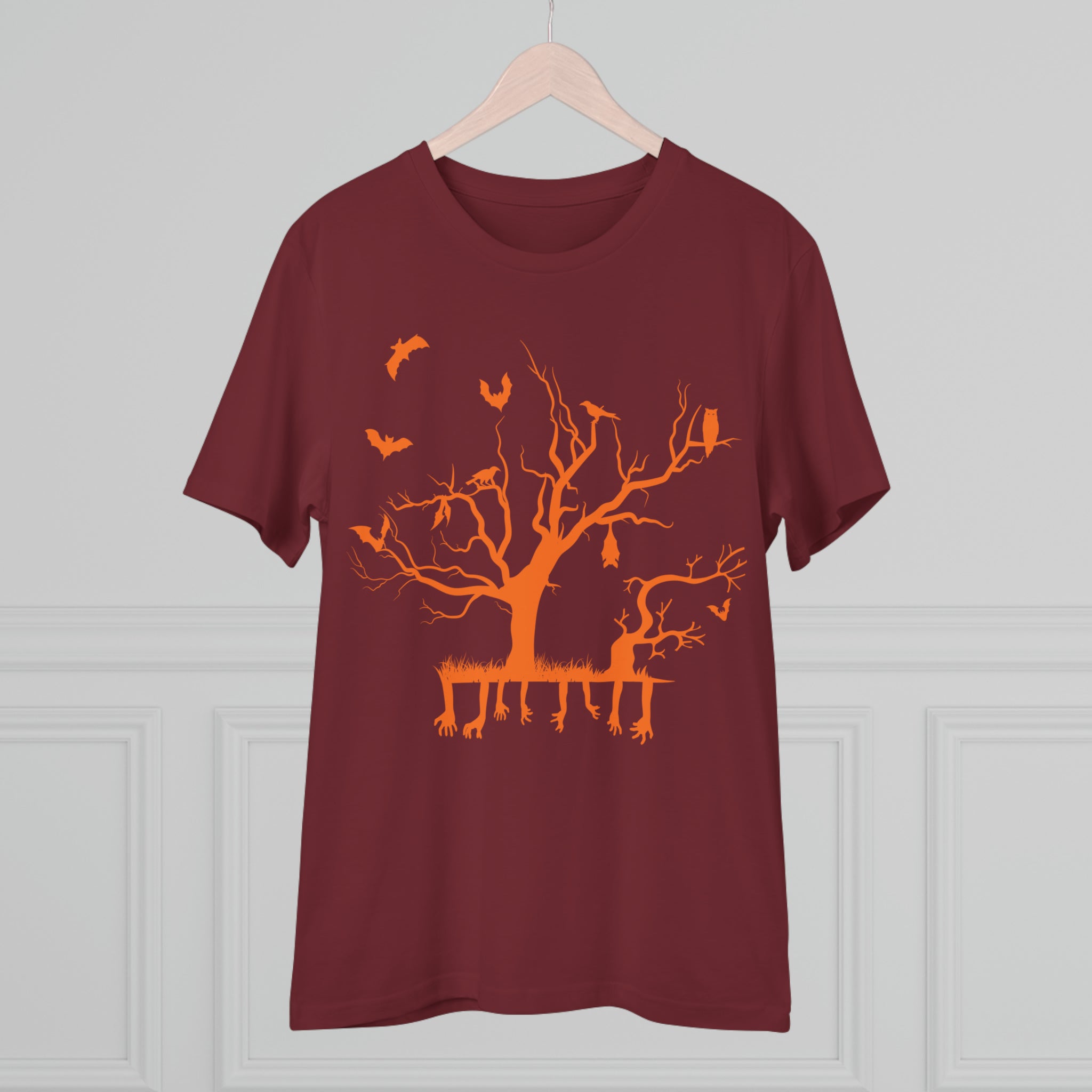Halloween Branch Orange Organic Creator T-shirt - Unisex-19