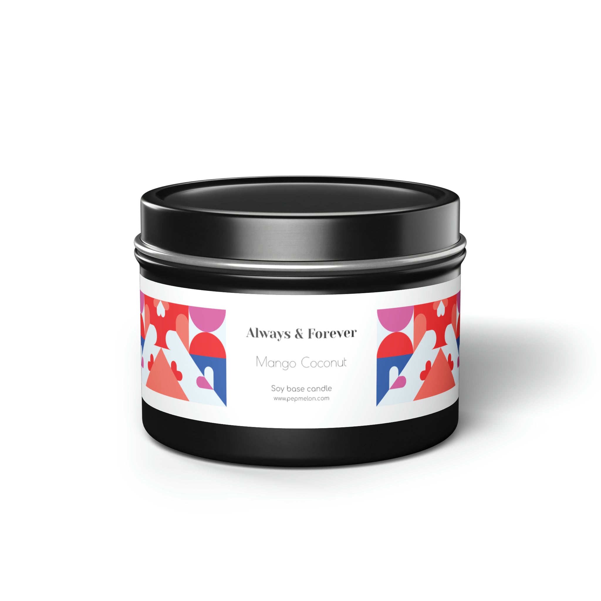 Mango coconut Always & Forever Soy base candle love, valentine's day gift Tin Candles-18