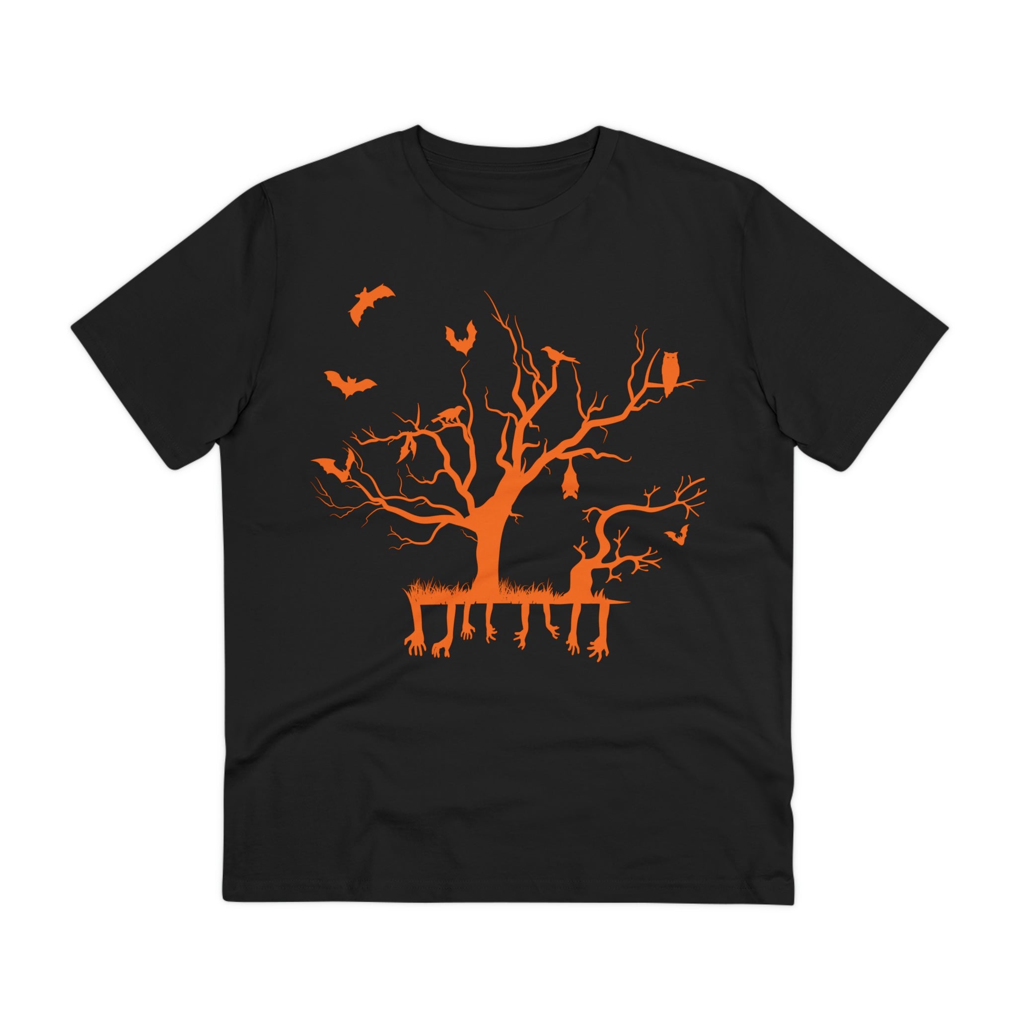 Halloween Branch Orange Organic Creator T-shirt - Unisex-0