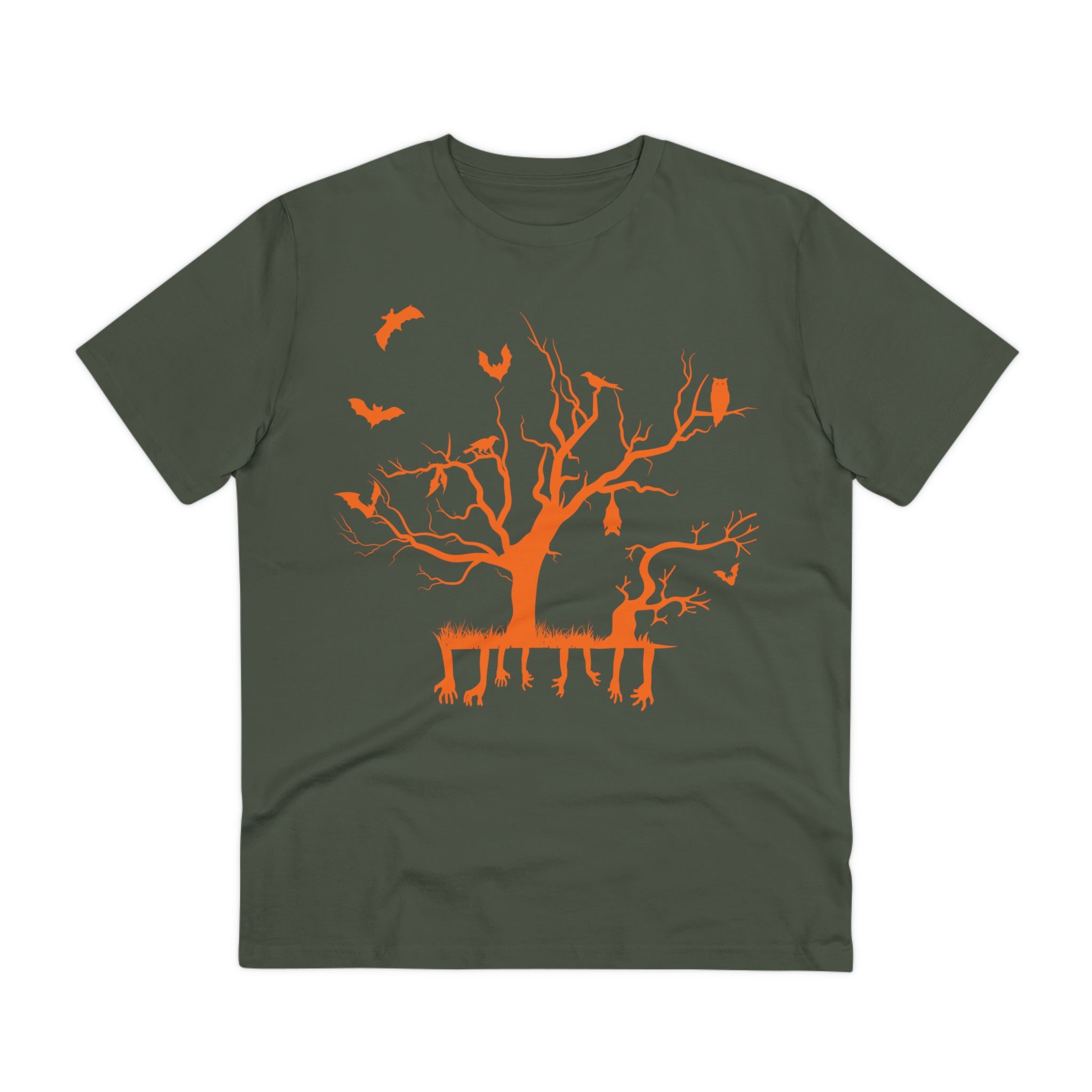 Halloween Branch Orange Organic Creator T-shirt - Unisex-20
