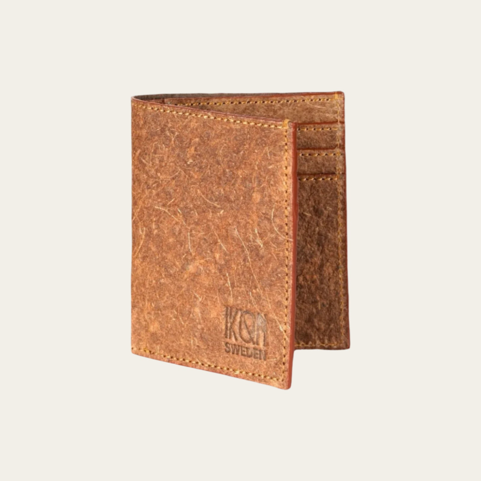 BiFold-Kartenetui aus Kokosnussleder – Dunkelgrau-4