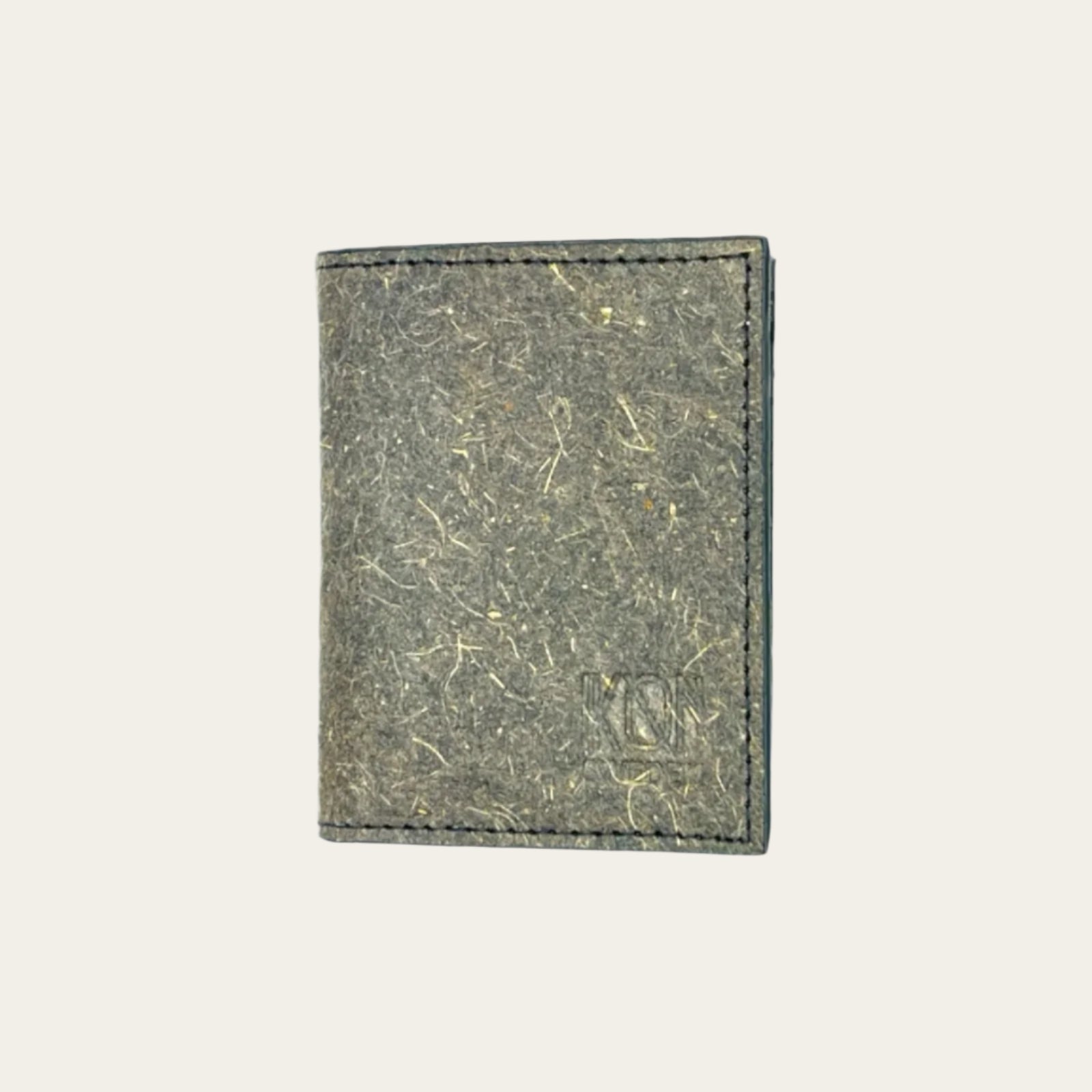 BiFold-Kartenetui aus Kokosnussleder – Dunkelgrau-0