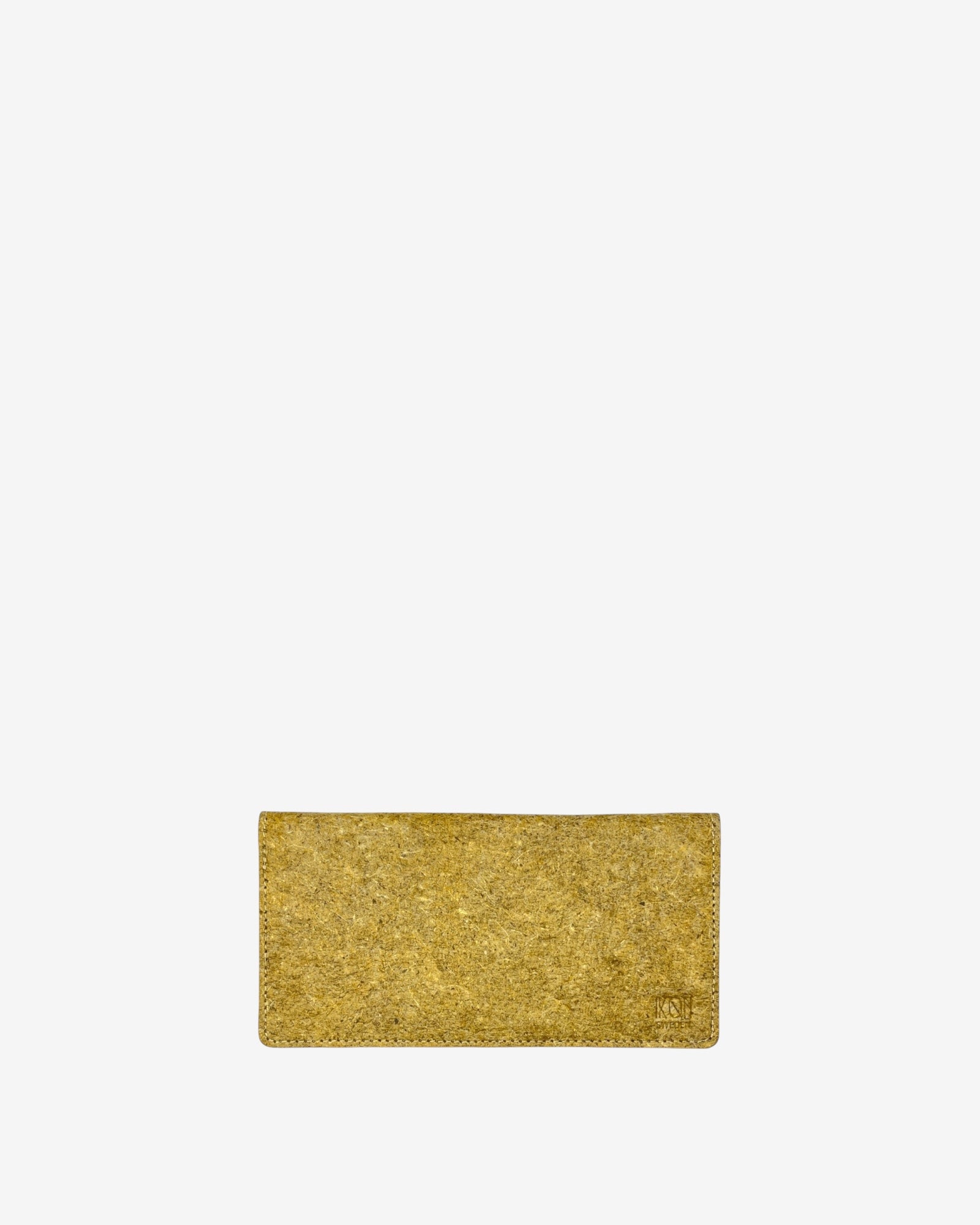 Schmales Portemonnaie aus Kokosnussleder – Beige-5