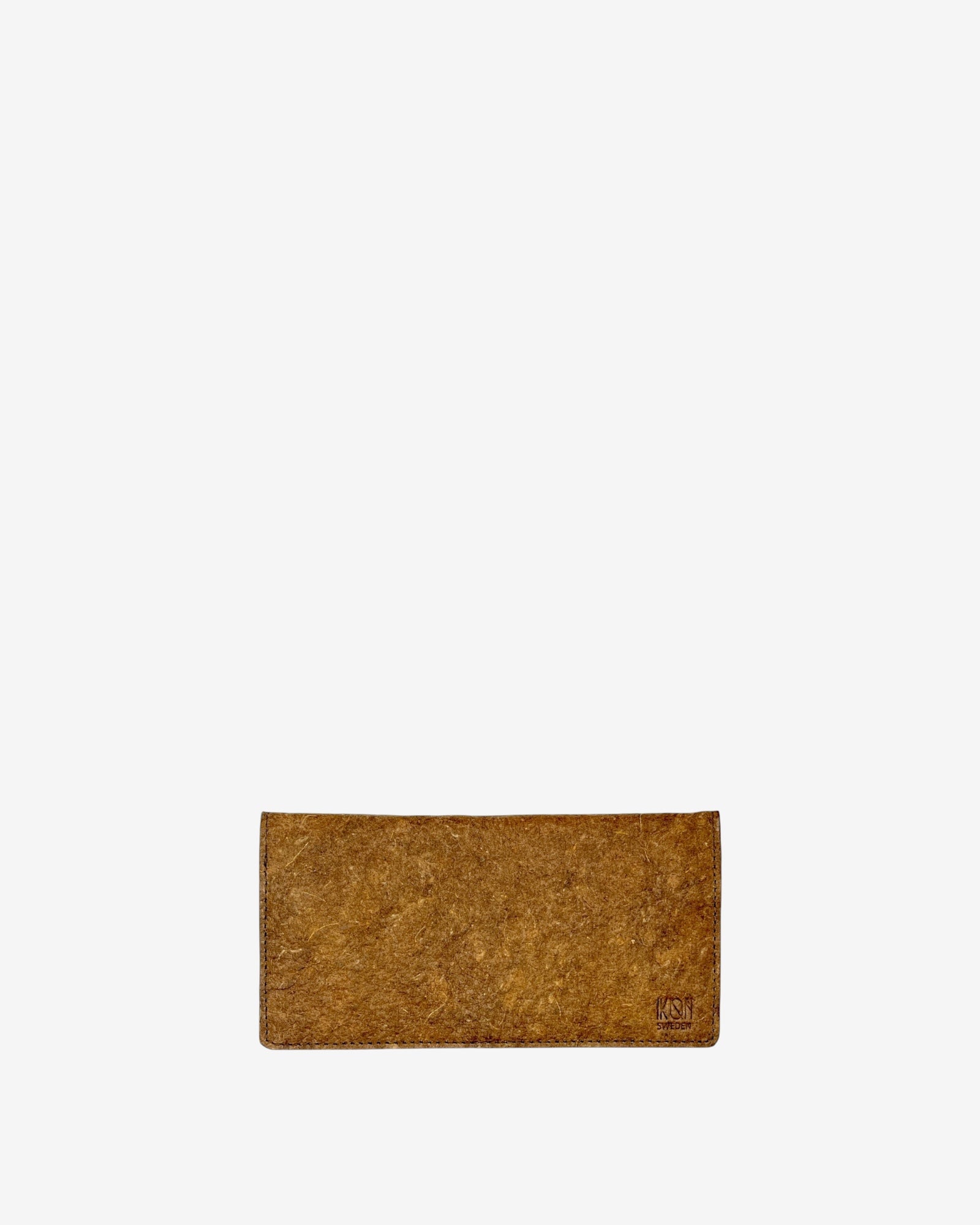 Schmales Portemonnaie aus Kokosnussleder – Beige-4