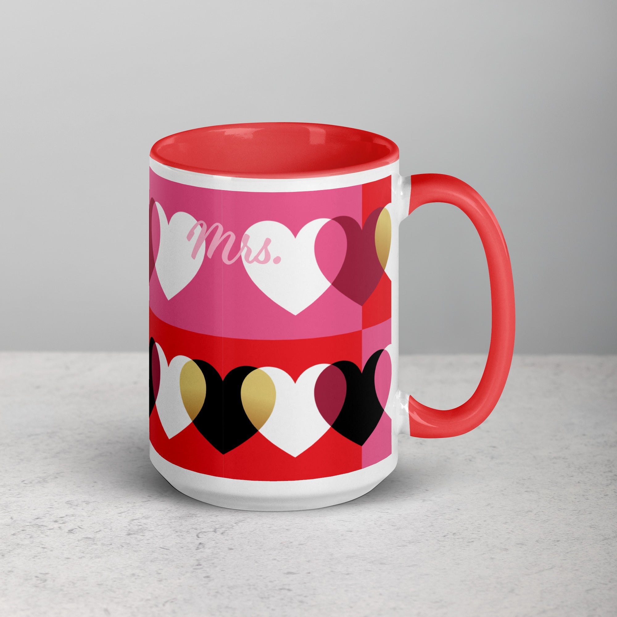Love Mug set of 2, black and red, Mr. and Mrs, personalised-20