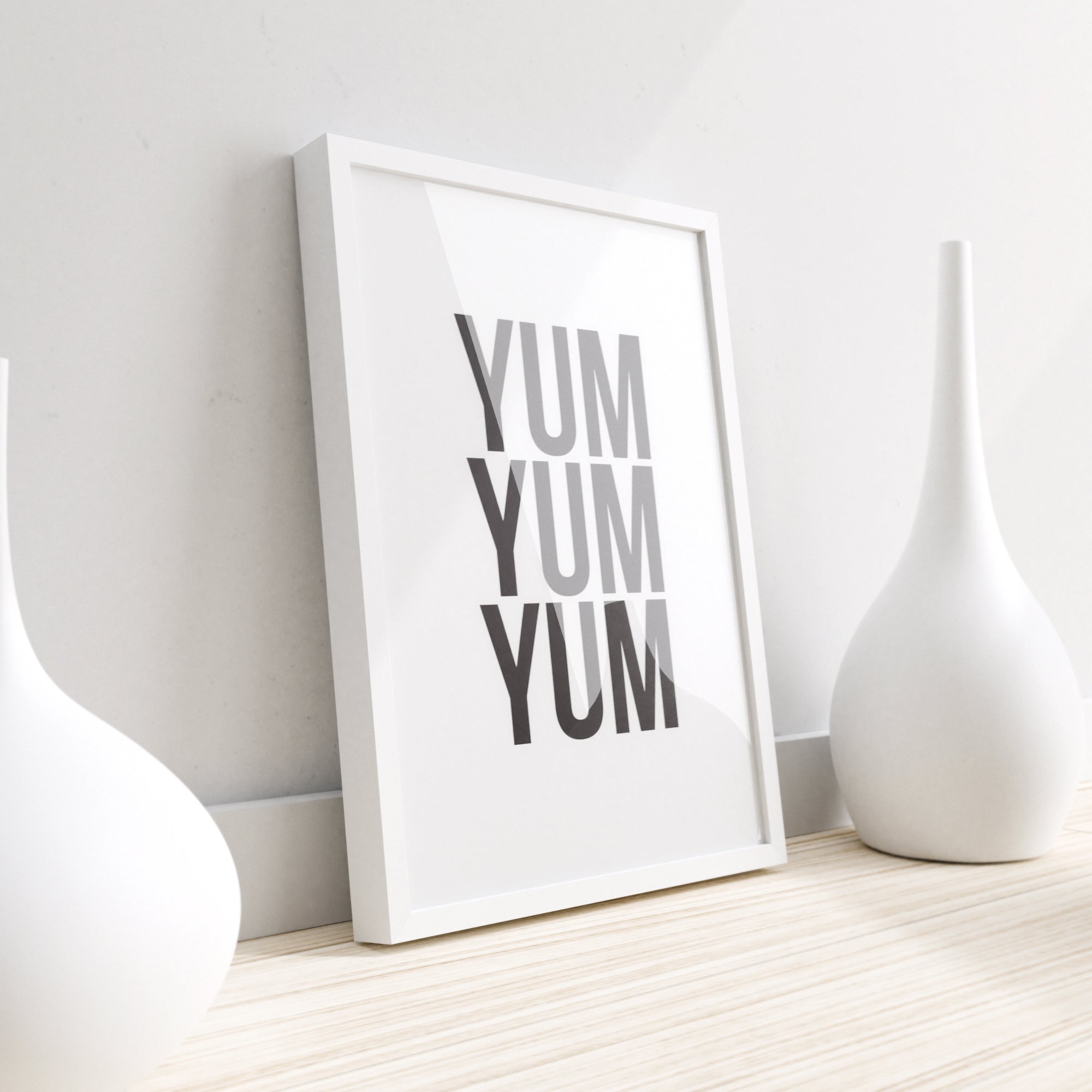 Yum Yum Yum - Küchenwanddekor, Küchenwandkunst, lustige Küchendrucke-1