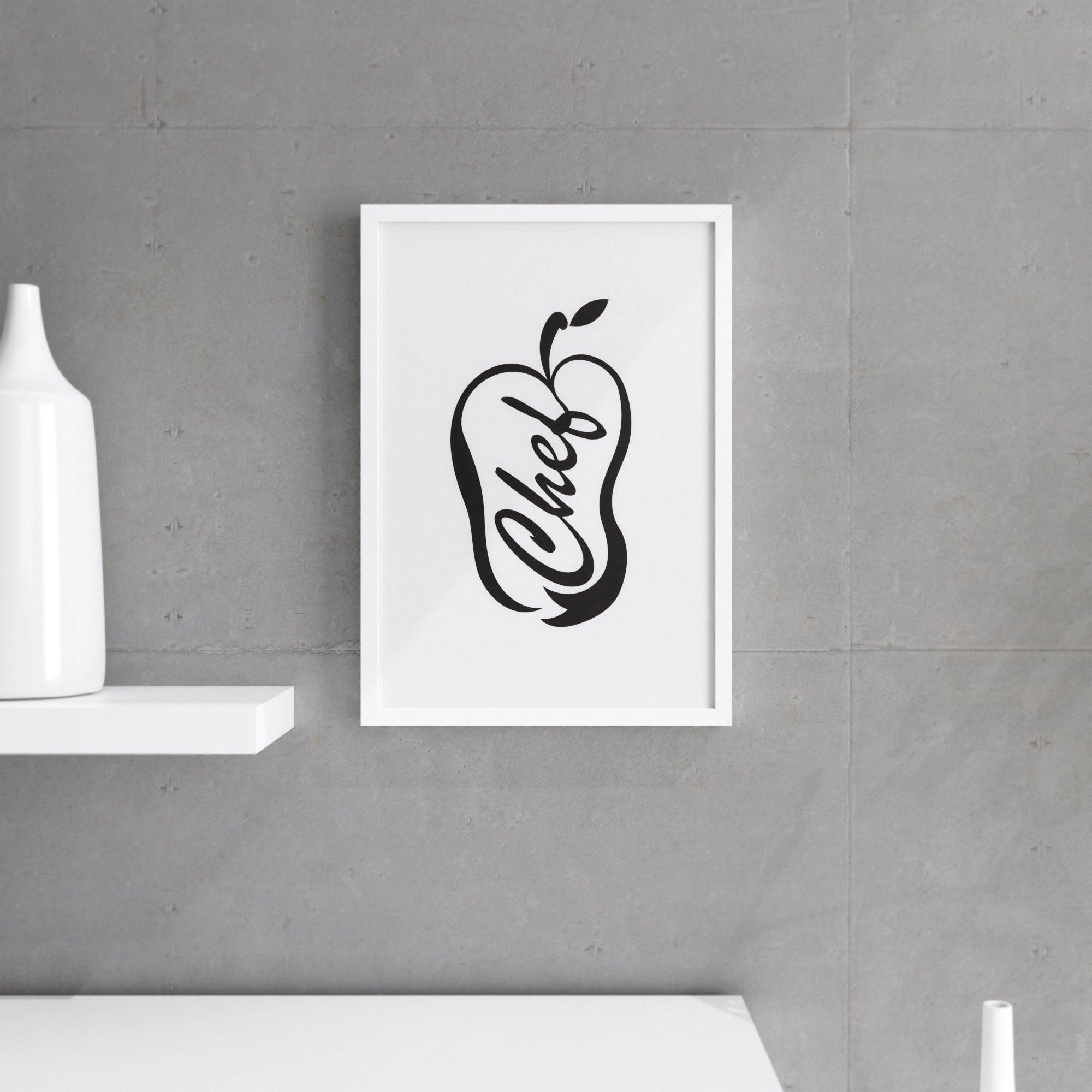 Koch - Wanddruck, Küche-Wand-Dekor, Küche-Wand-Kunst, Küche-Drucke-1