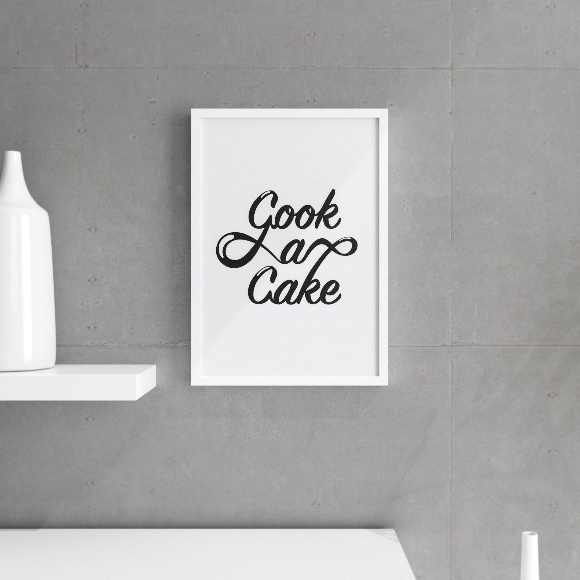 Kochen Sie einen Kuchen - Wanddruck, Küchenwanddekor, Küchenwandkunst, Küchendrucke-0