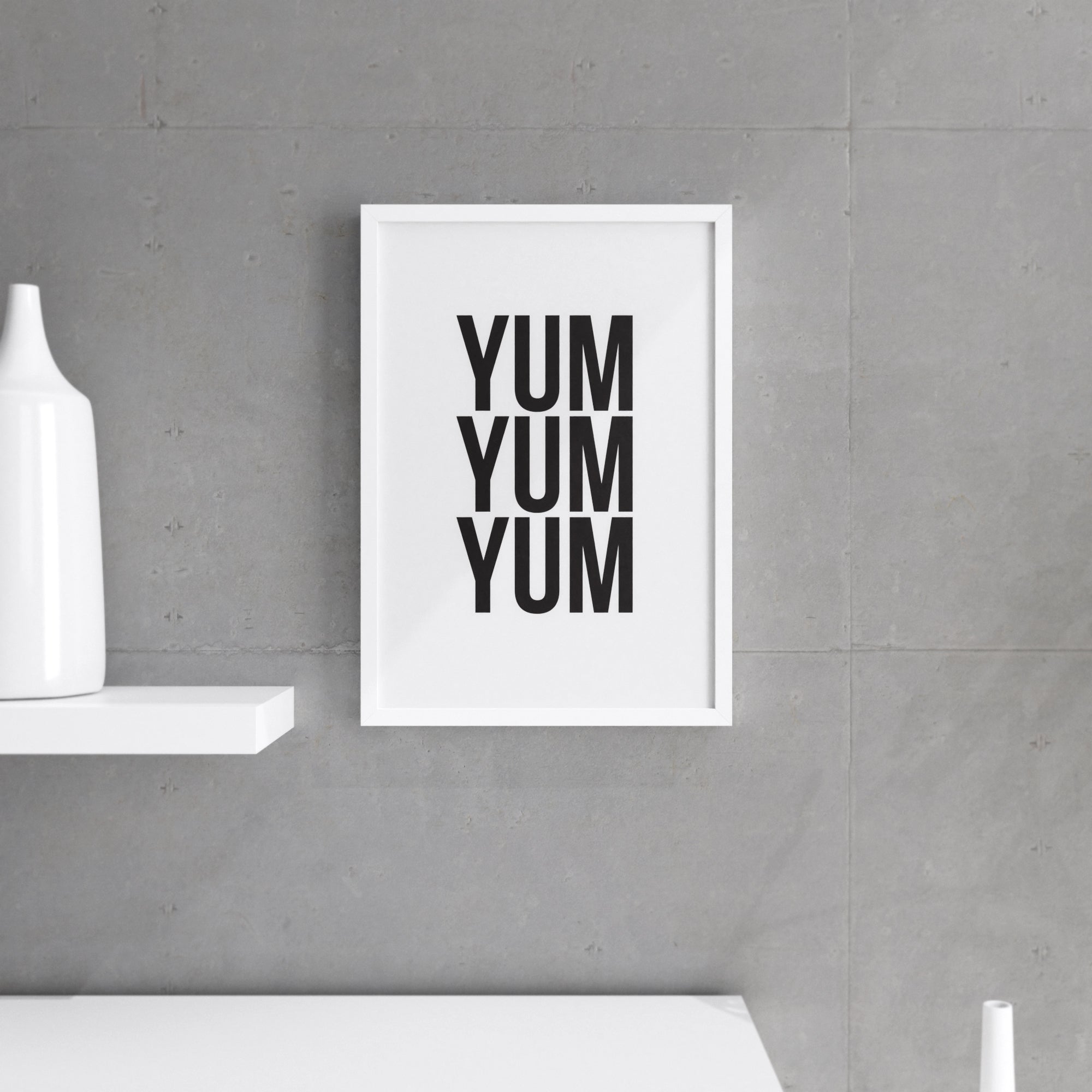 Yum Yum Yum - Küchenwanddekor, Küchenwandkunst, lustige Küchendrucke-2