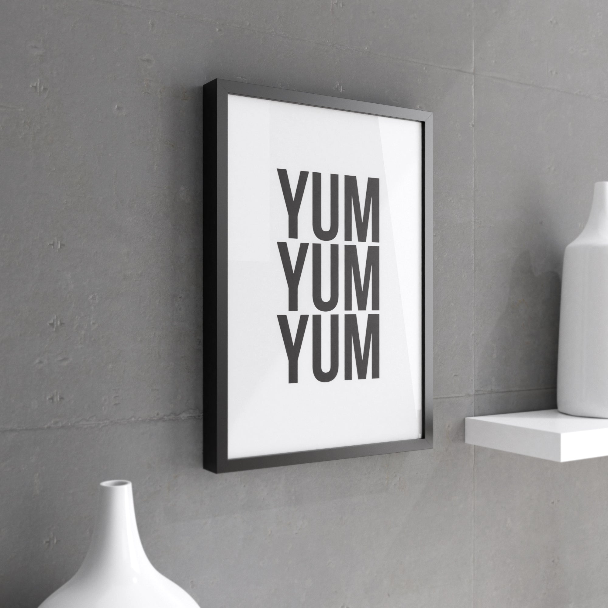 Yum Yum Yum - Küchenwanddekor, Küchenwandkunst, lustige Küchendrucke-3
