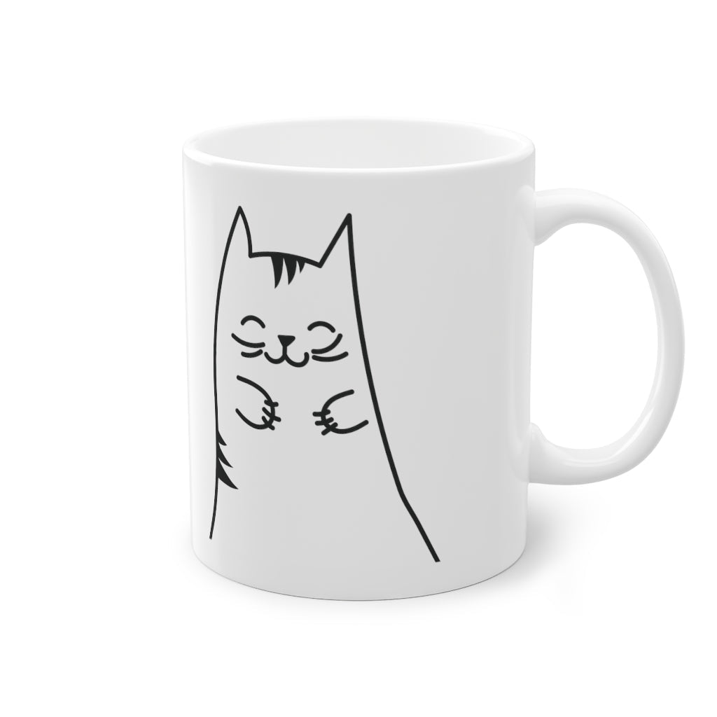 Cute Kitty mug funny cat mug, white, 325 ml / 11 oz Coffee mug, tea mug for kids-4