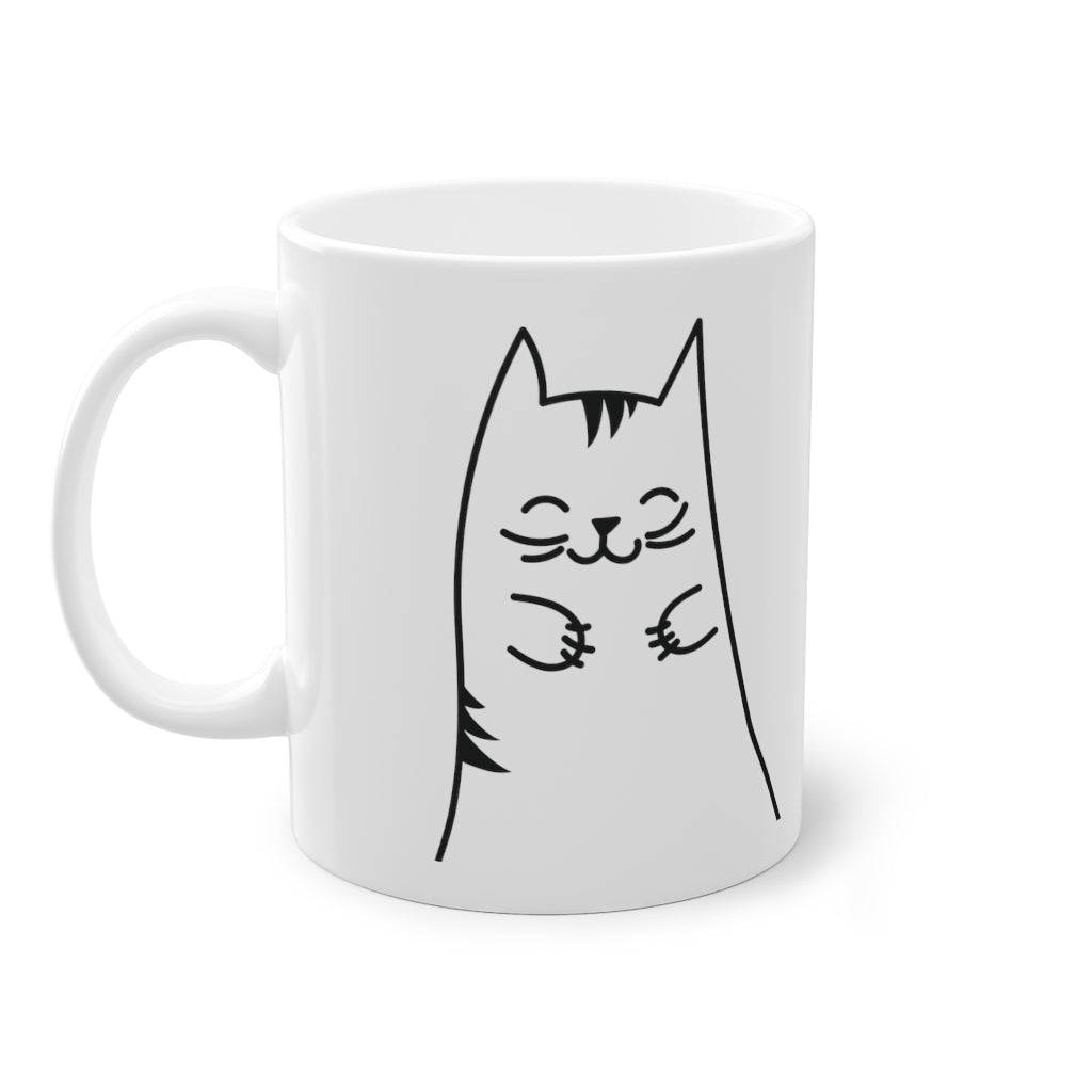 Cute Kitty mug funny cat mug, white, 325 ml / 11 oz Coffee mug, tea mug for kids-3