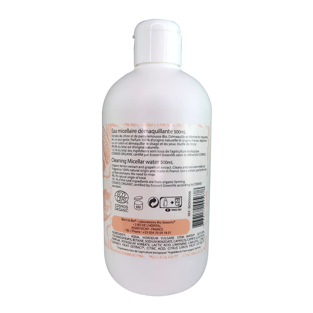 Citrus Micellar Cleansing Water 500mL - Certified organic-1
