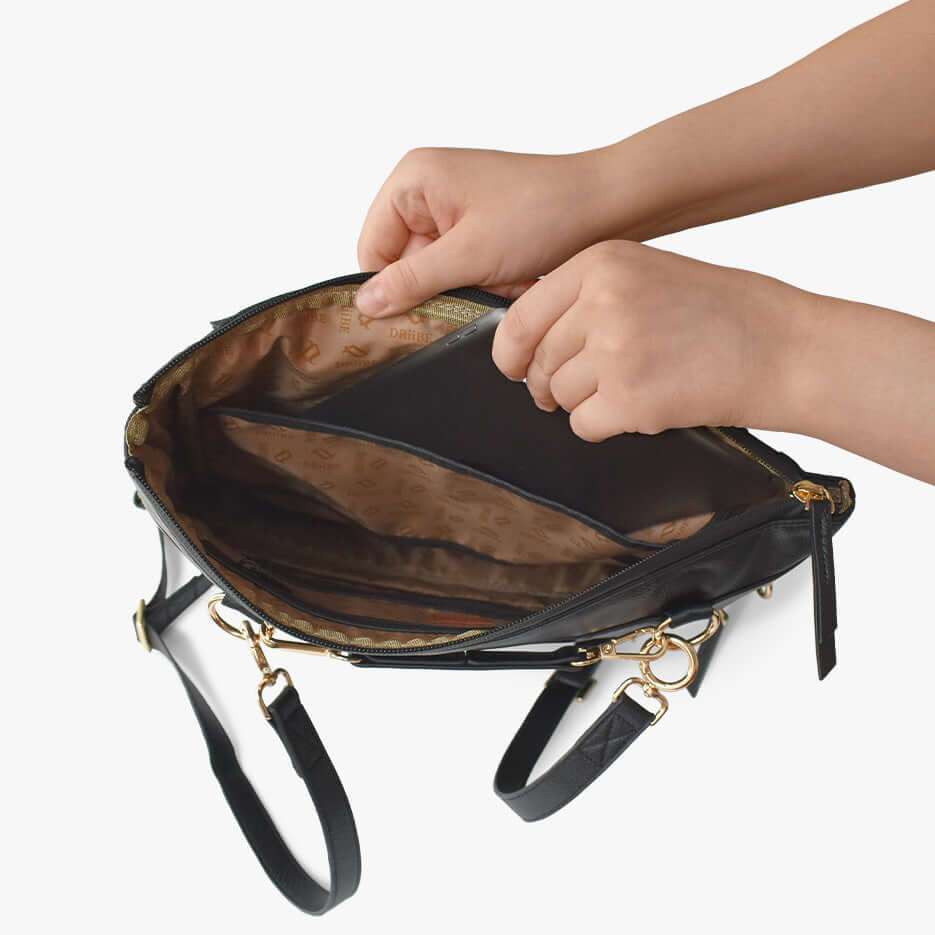 Rucksack DAKOTA 3 in 1 Convertible Backpack Purse, Black-6