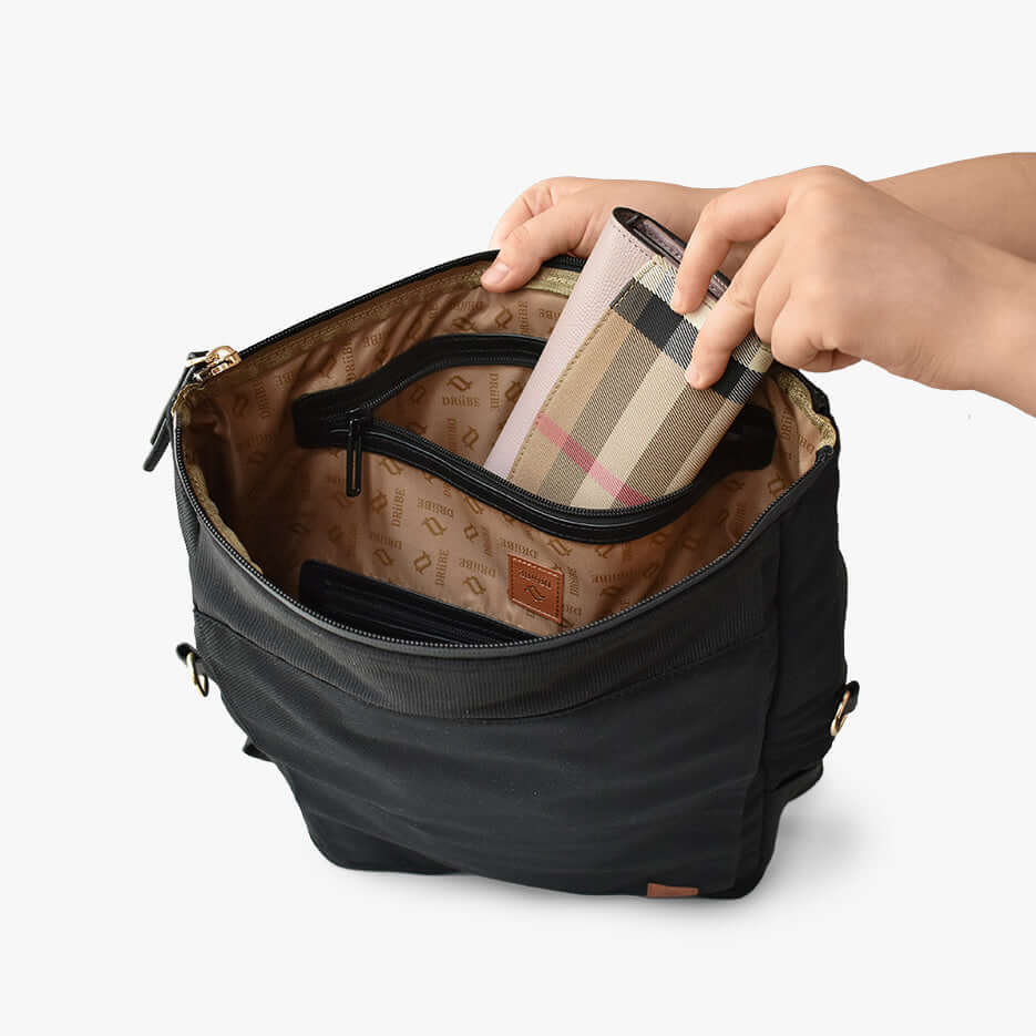 Rucksack DAKOTA 3 in 1 Convertible Backpack Purse, Black-5