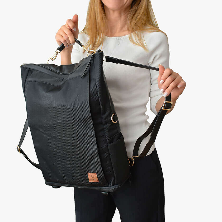 Rucksack DAKOTA 3 in 1 Convertible Backpack Purse, Black-12