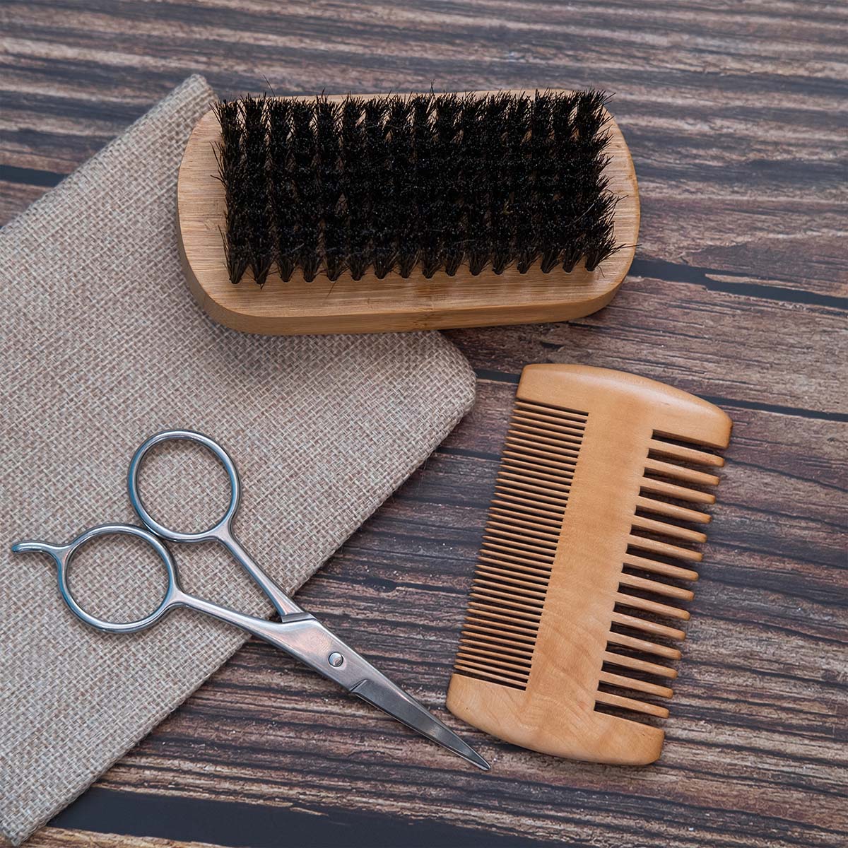 Beard Comb | Wooden Beard Grooming Kit For Men-2