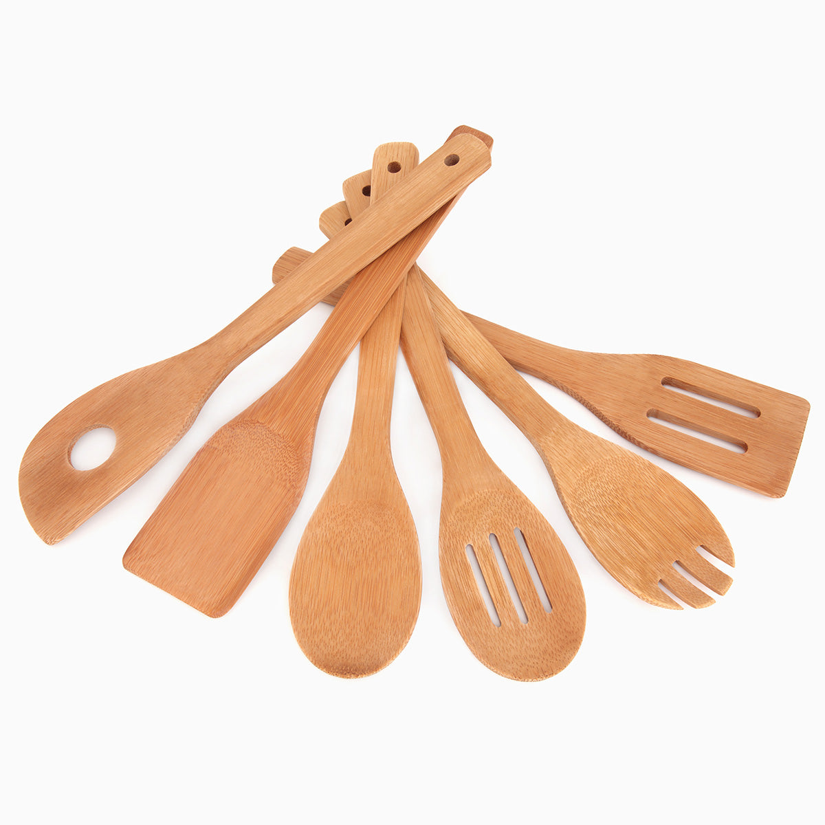 Wooden Kitchen Utensil Set of 6 | Bamboo Cooking Tools-0