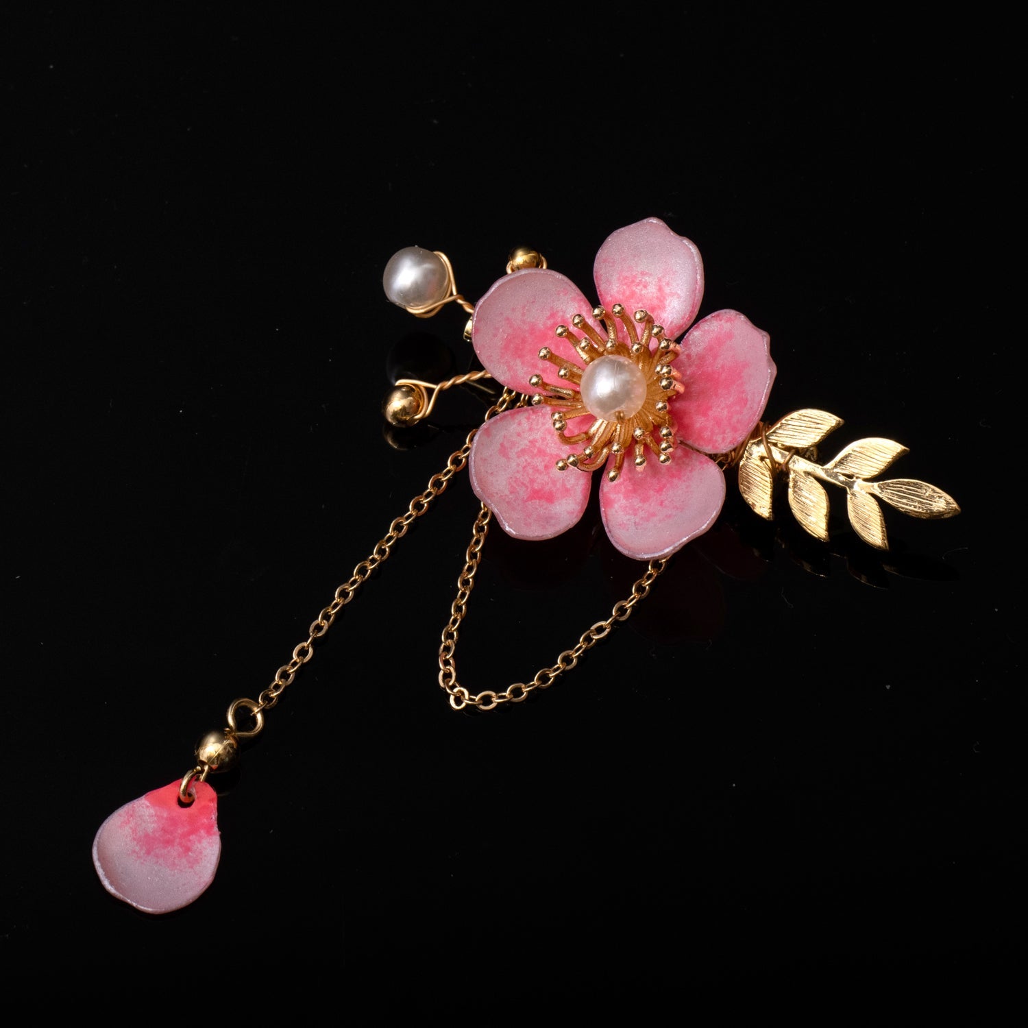 Kirschblüten-Sakura-Blütenblatt-Brosche - Cherry Blossom Sakura Petal Brooch-2