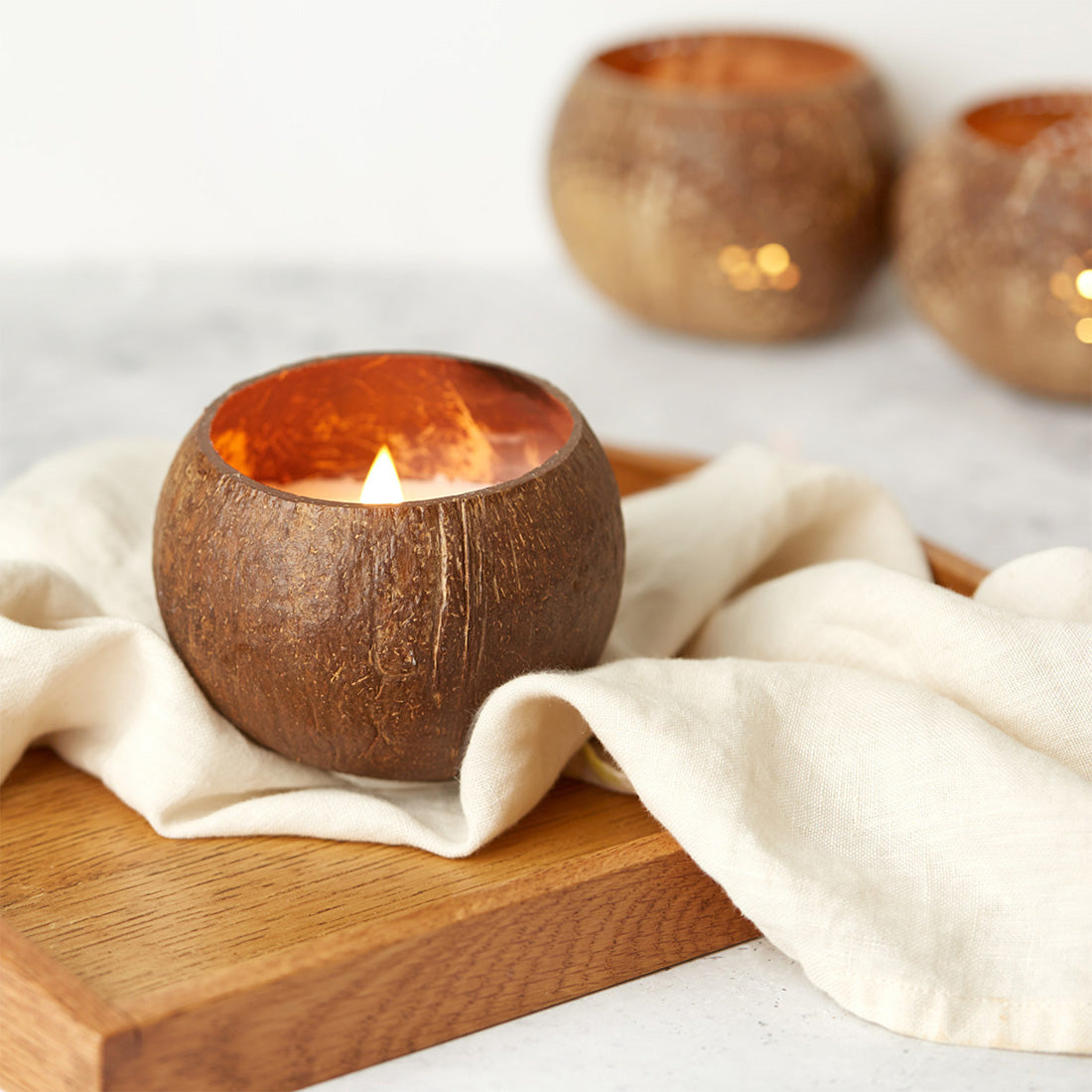 Coconut Shell Candle - Toasted Coconut Scent-2