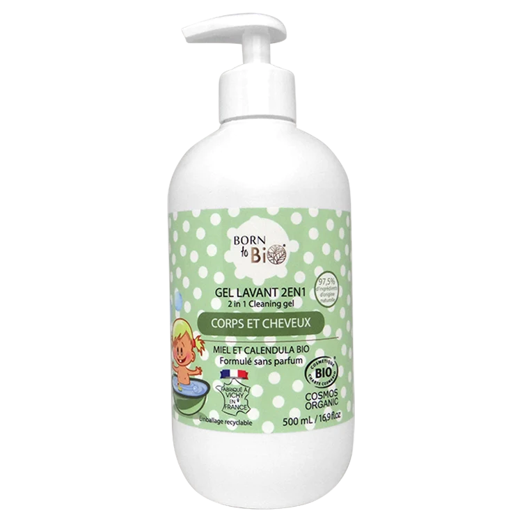 2 in 1 Cleansing Gel for Baby 500mL - Certified organic-0