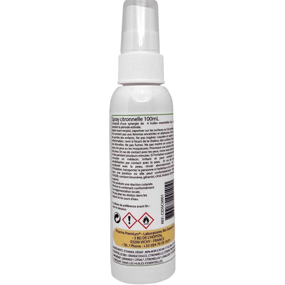 Zitronengrasspray 4 ätherische Bio-Öle - Lemongrass Spray 4 Organic Essential Oils-1