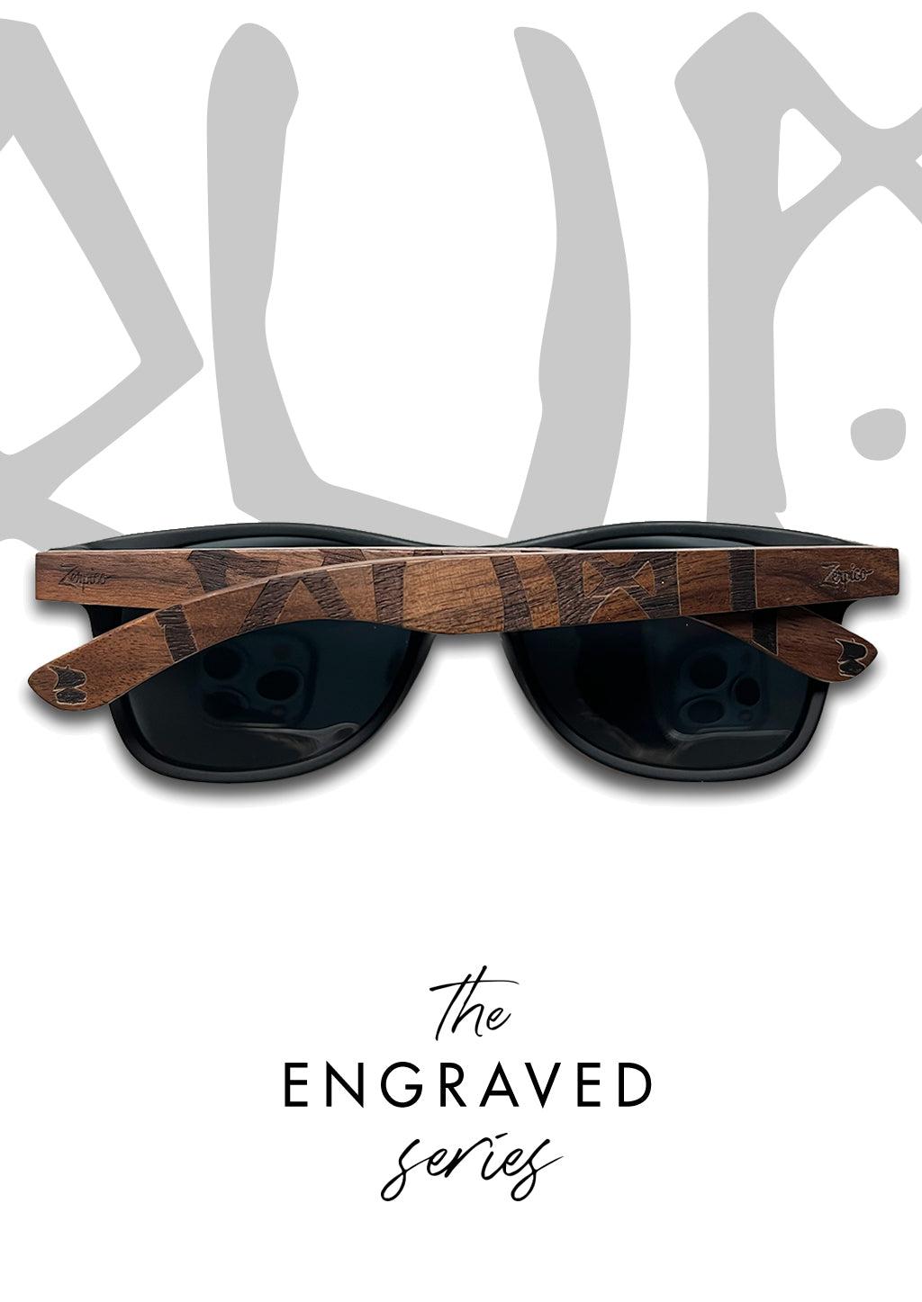 Eyewood | Engraved wooden sunglasses - Viking Runes - Suomi-1