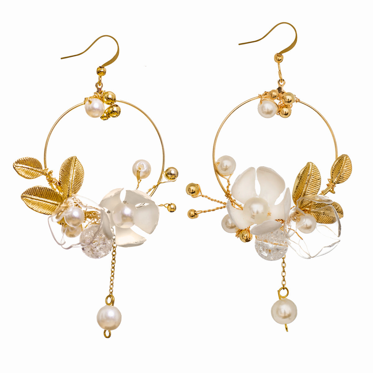 Florale Jugendstil-Ohrringe - Floral Art Nouveau Earrings-0