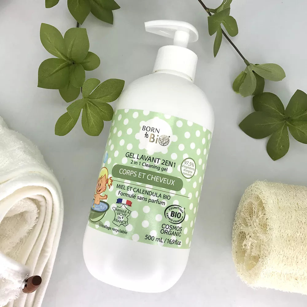 2 in 1 Cleansing Gel for Baby 500mL - Certified organic-1