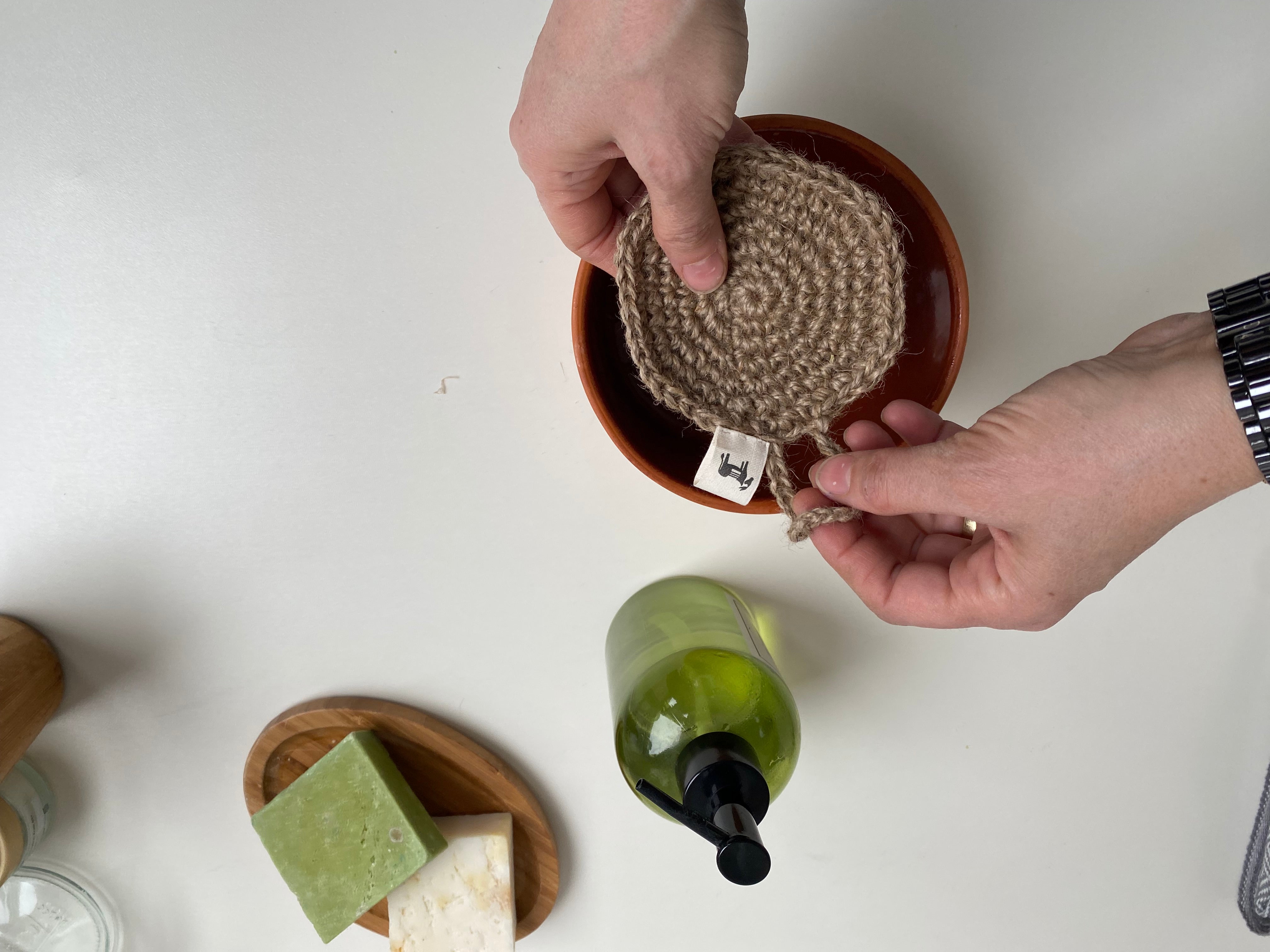 Jute Schwamm 'Flat Earth'-5