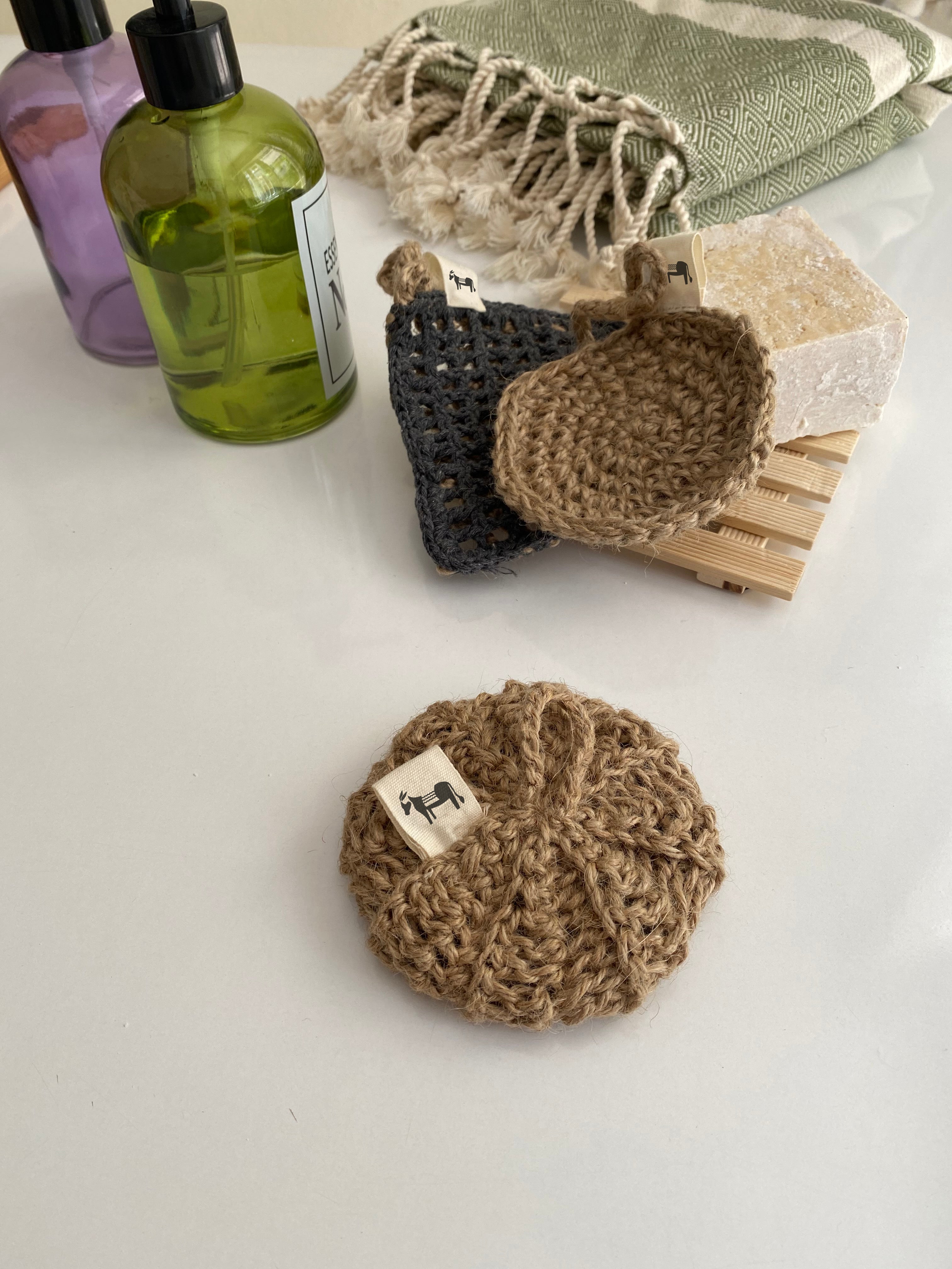 Jute Schwamm "Round Earth"-1