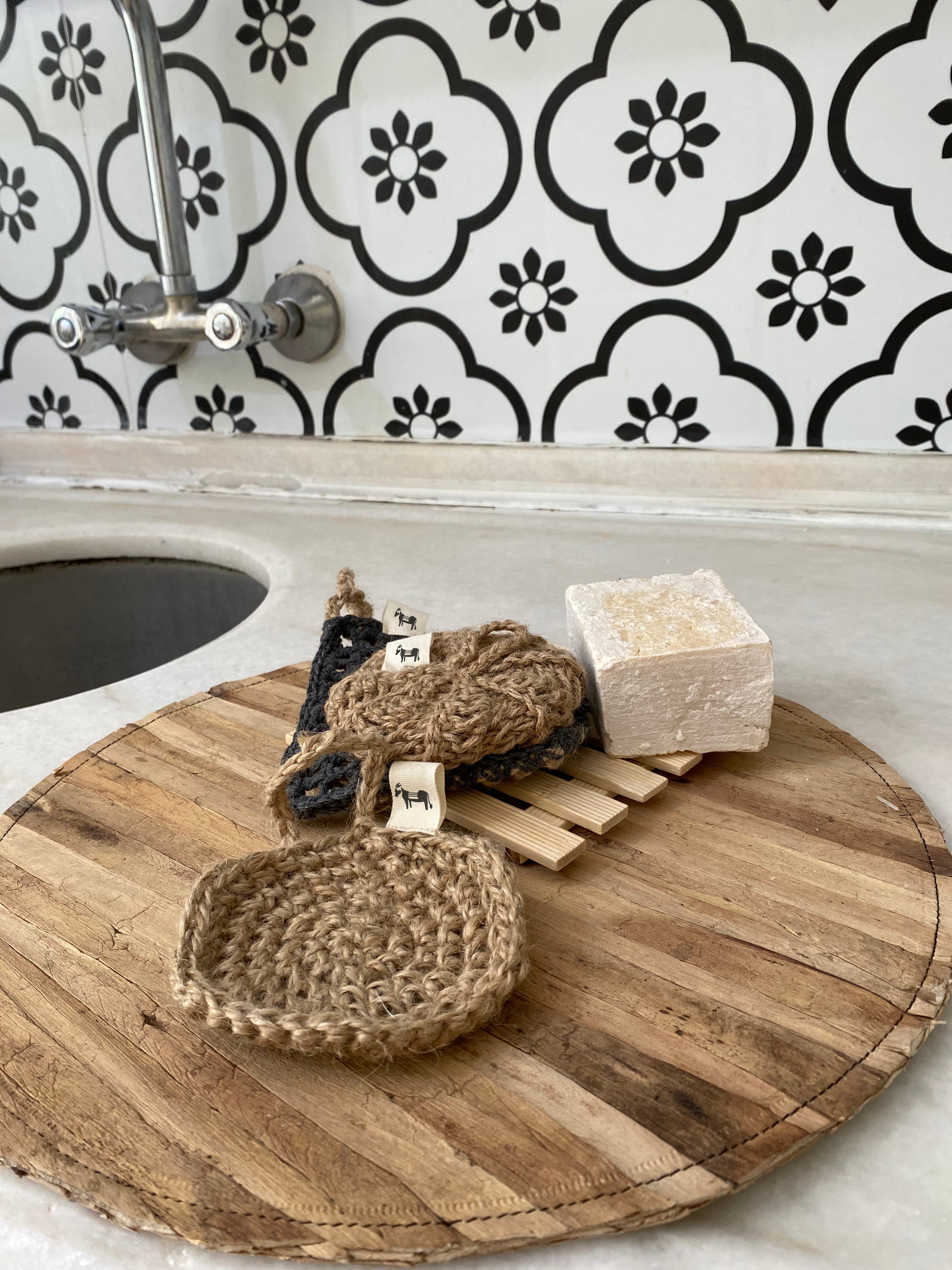 Jute Schwamm 'Flat Earth'-2