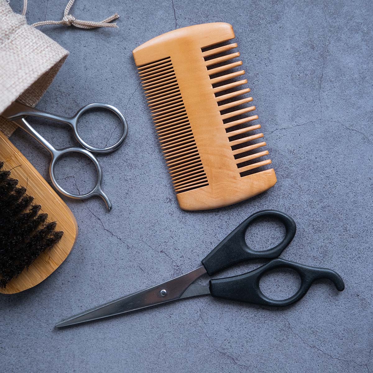 Beard Comb | Wooden Beard Grooming Kit For Men-1