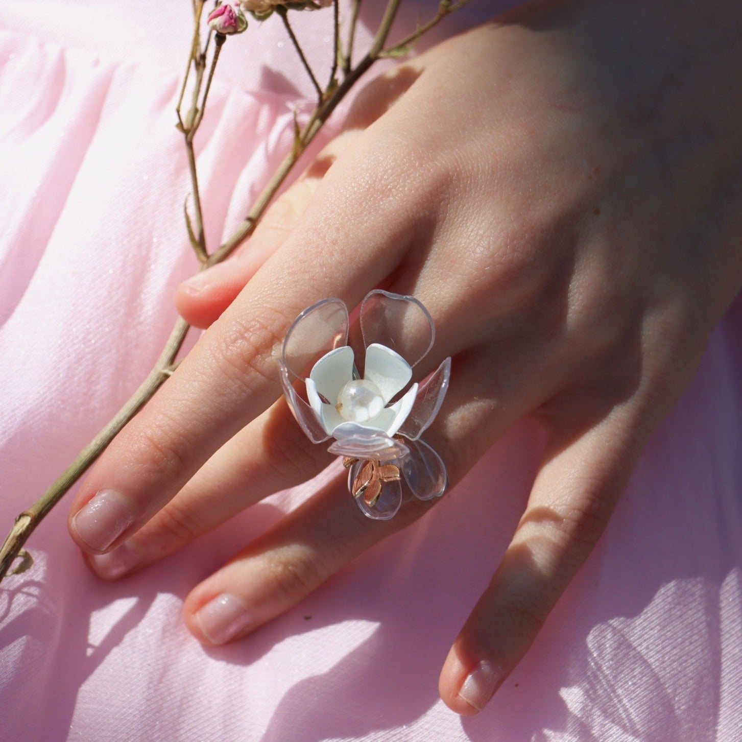 Eleganter Feenring mit Jasminblüten - Elegant Jasmine Flowers Fairy Ring-1