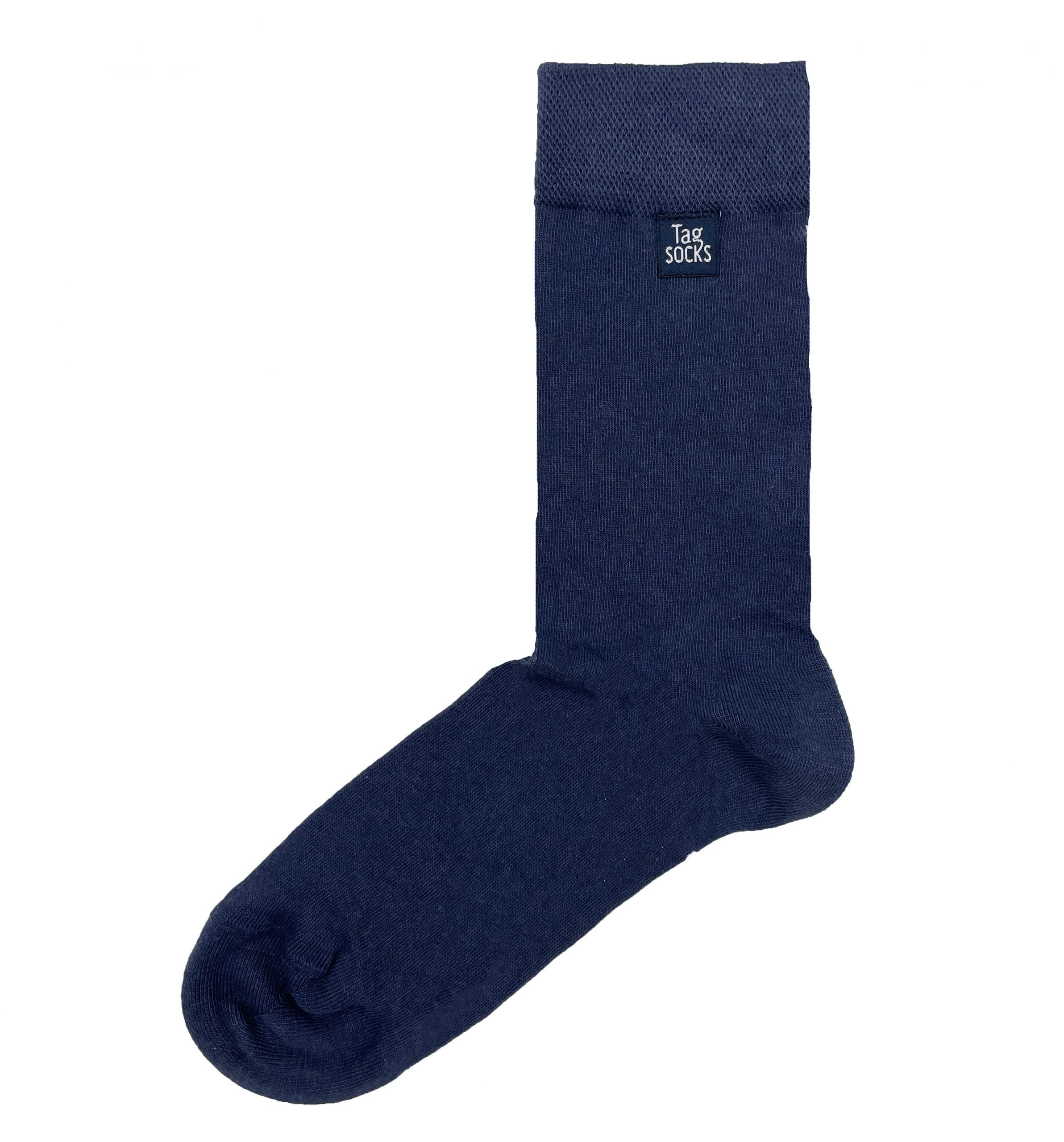 Blue bamboo sock from Tag Socks
