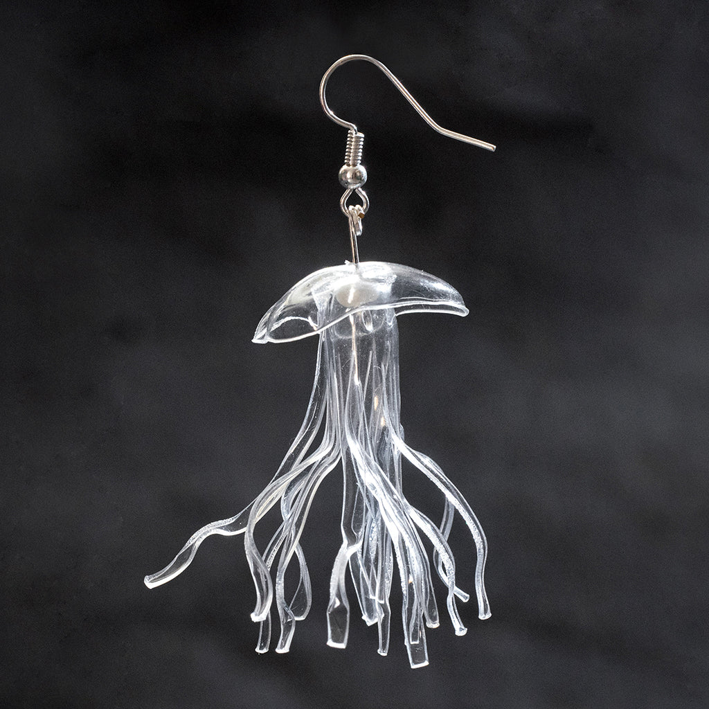 Klare Quallen-Ohrringe - Clear Jellyfish Drop Earrings-0