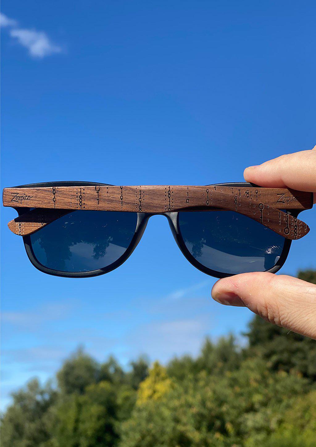 Eyewood | Engraved wooden sunglasses - Binary-9