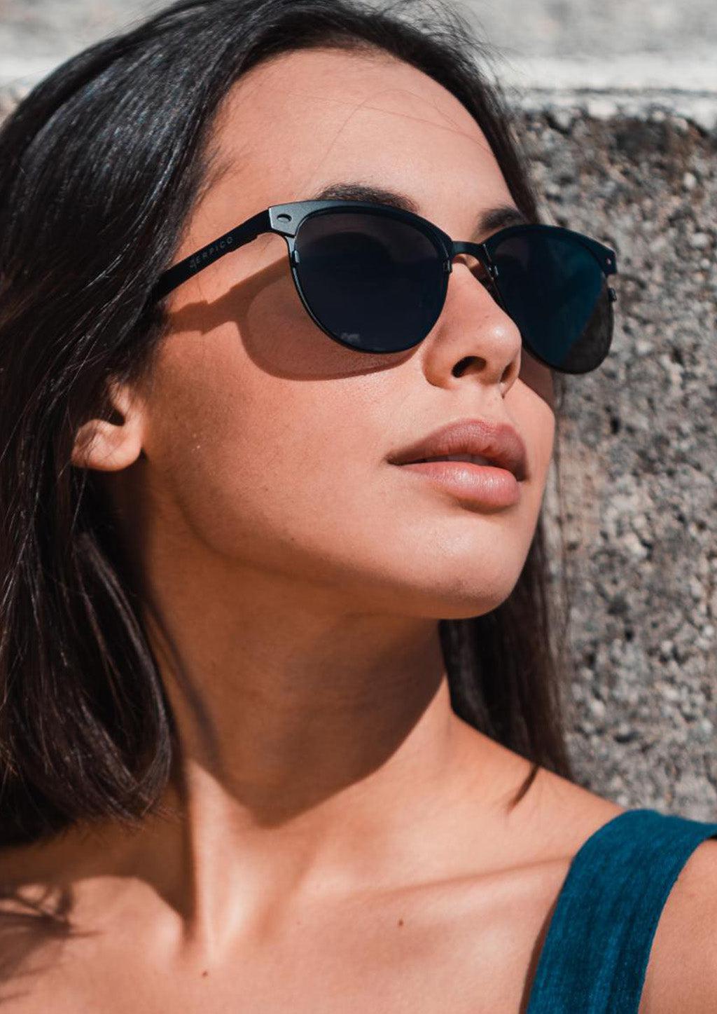 Unisex Sonnenbrille - Titanium Clubmasters - V2 - Changeable Lenses-3