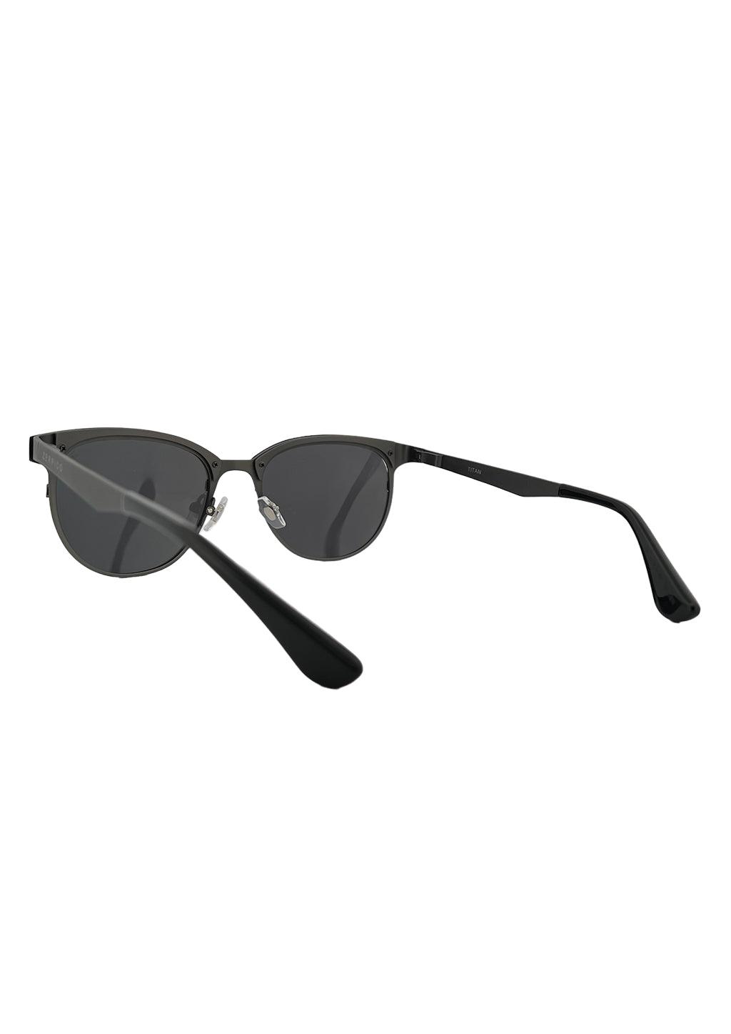 Unisex Sonnenbrille - Titanium Clubmasters - V2 - Changeable Lenses-13