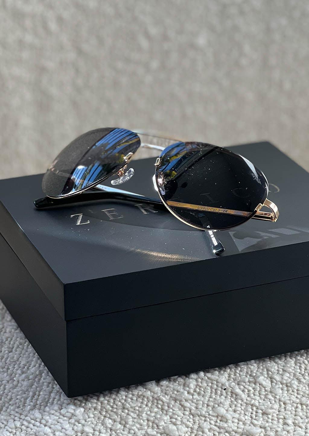 Titanium Aviator Sunglasses - V2 - 24K GOLD Plated-6