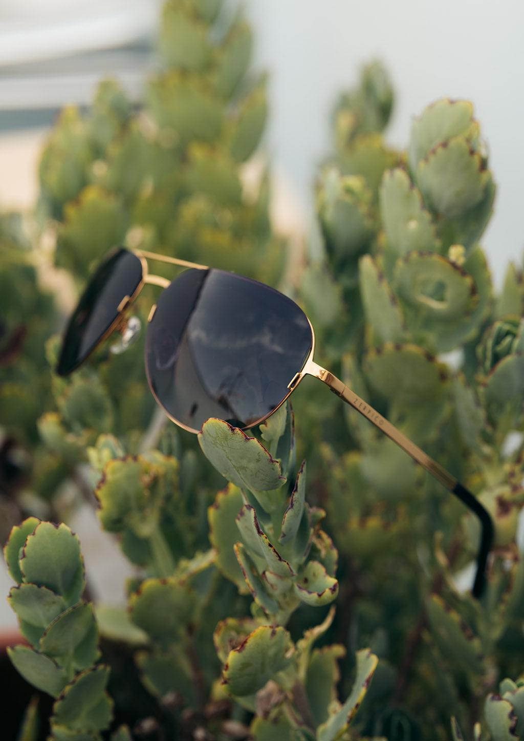 Titanium Aviator Sunglasses - V2 - 24K GOLD Plated-9