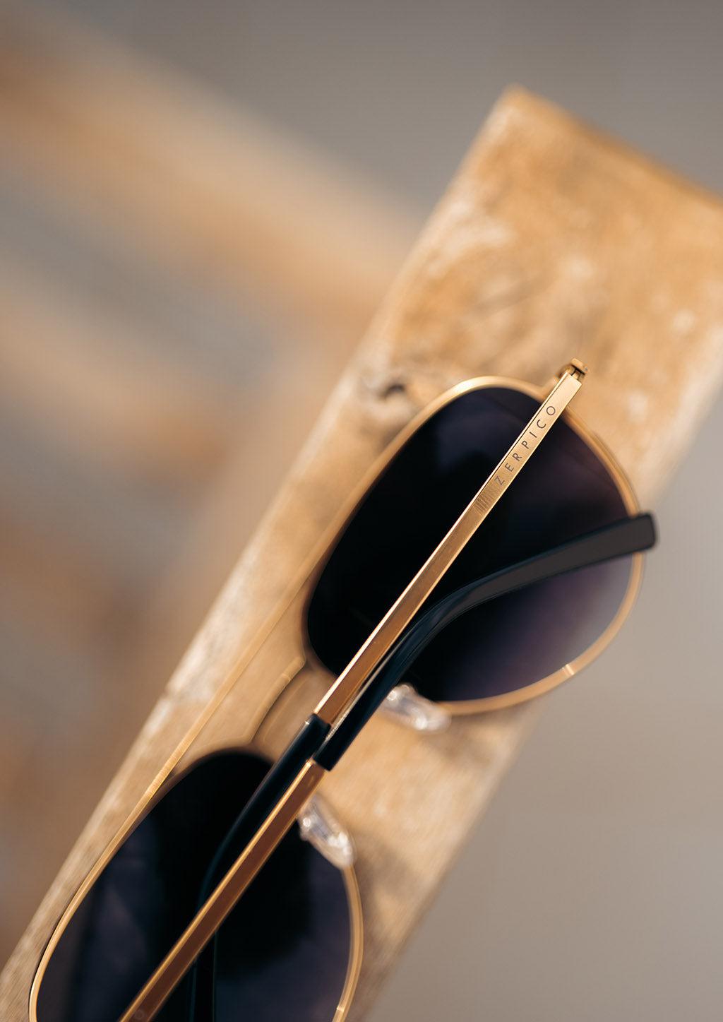 Titanium Aviator Sunglasses - V2 - 24K GOLD Plated-10