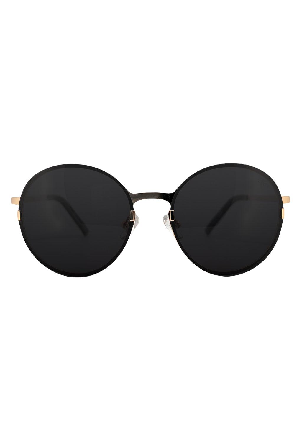 Titanium Round Sunglasses - V2 - 24K GOLD Plated-1