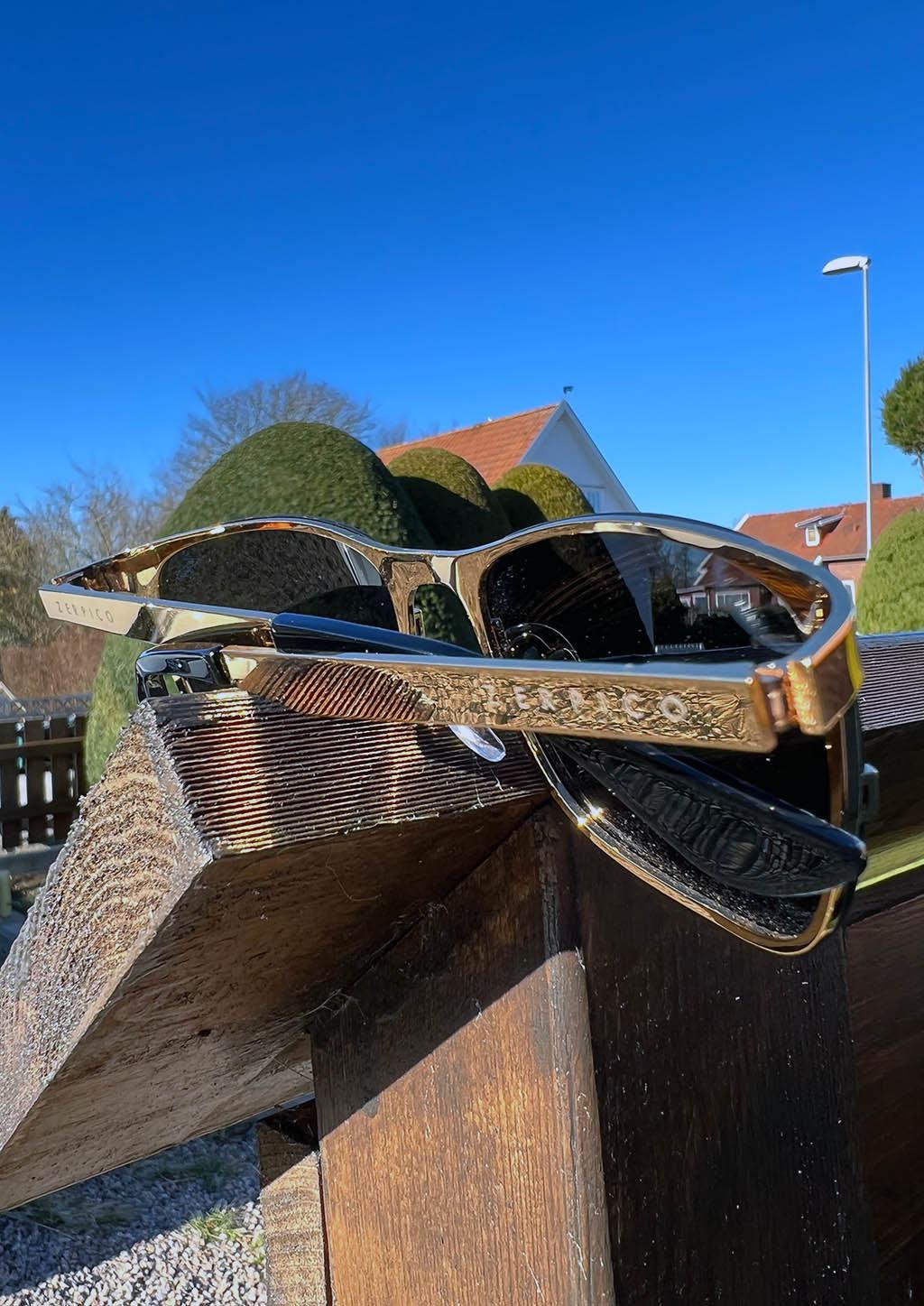 Titanium Wayfarer Sunglasses - V2 - 24K GOLD Plated-8