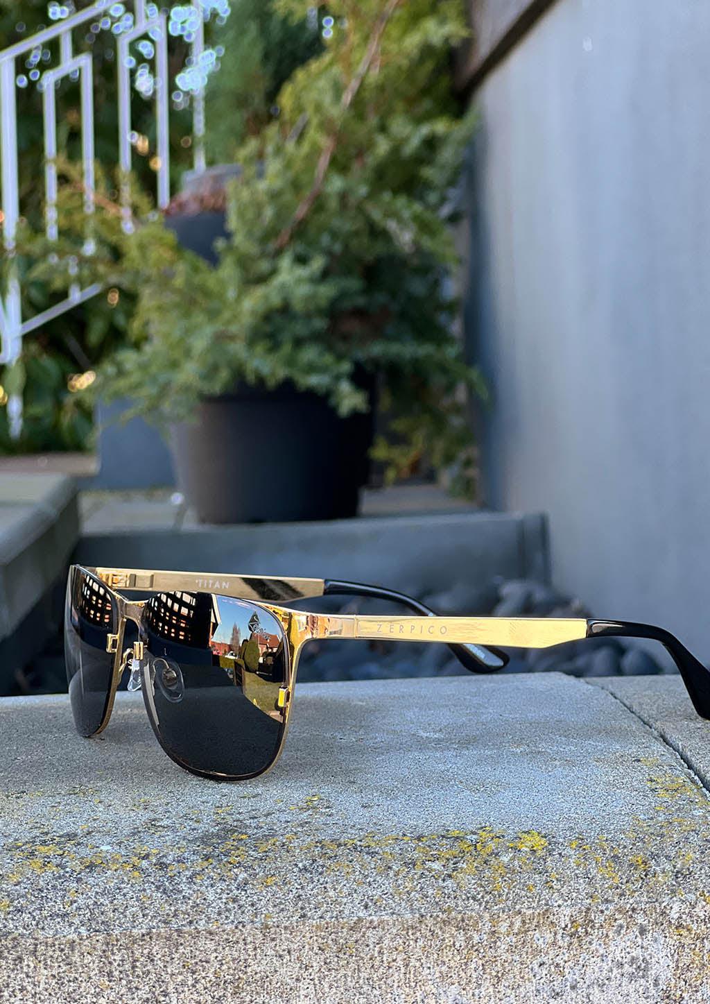 Titanium Wayfarer Sunglasses - V2 - 24K GOLD Plated-5