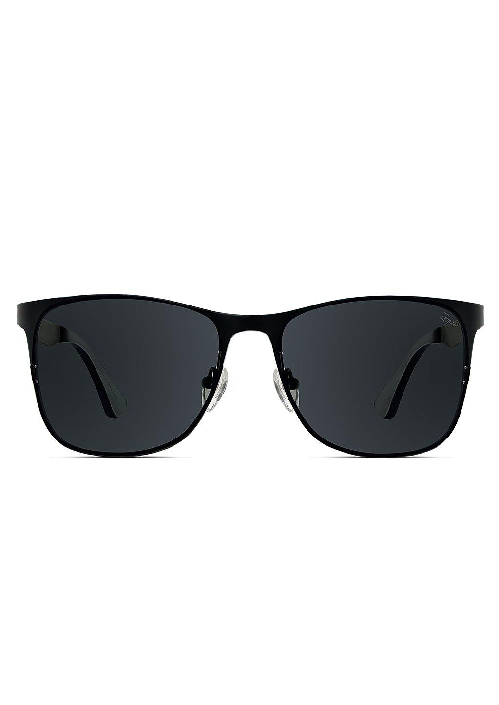 Unisex Sonnenbrille - Titanium Wayfarers - V2 - Changeable Lenses-1